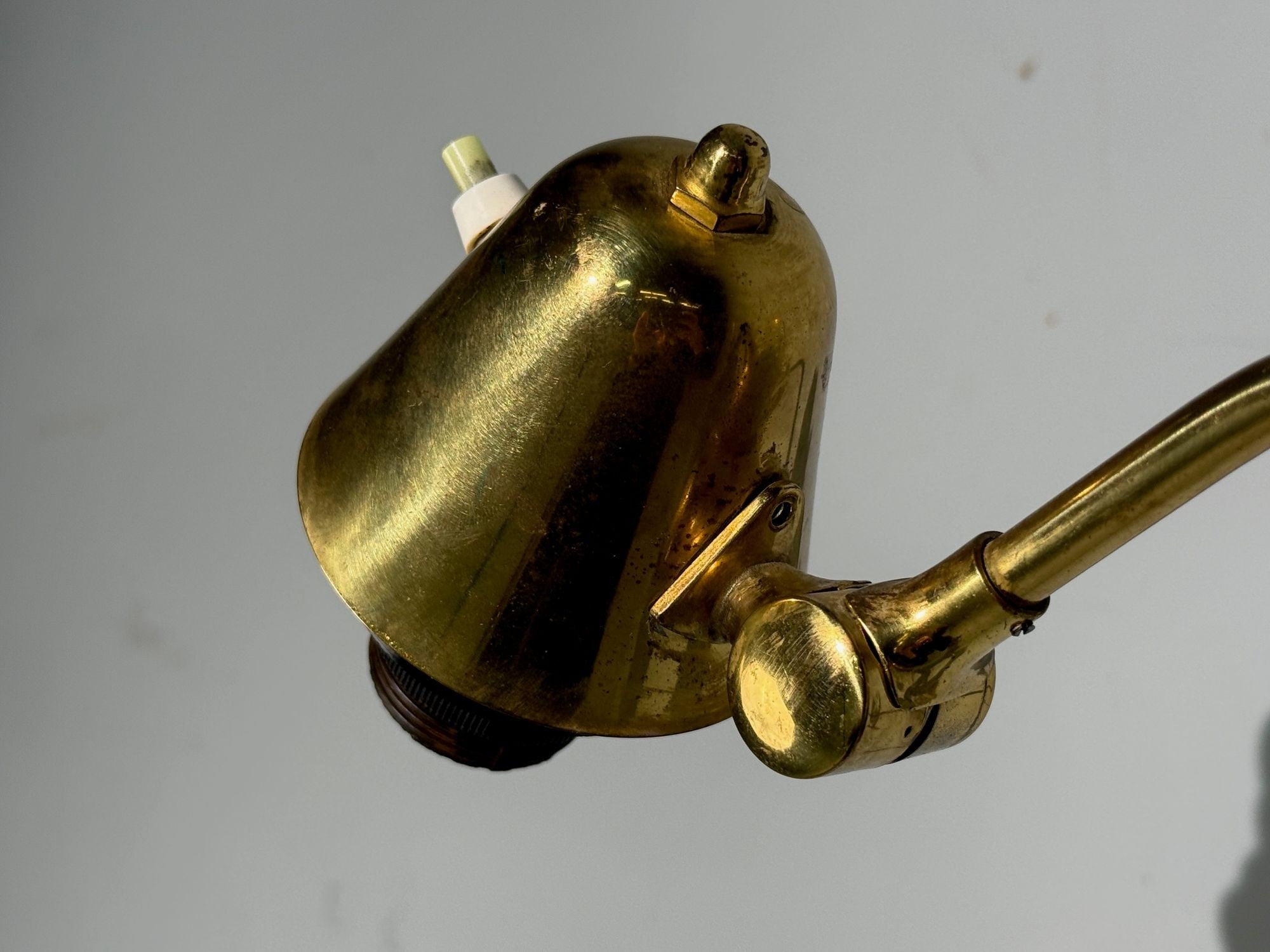 Danish Modern, Articulating Wall Light, Brass, Denmark, 1960s