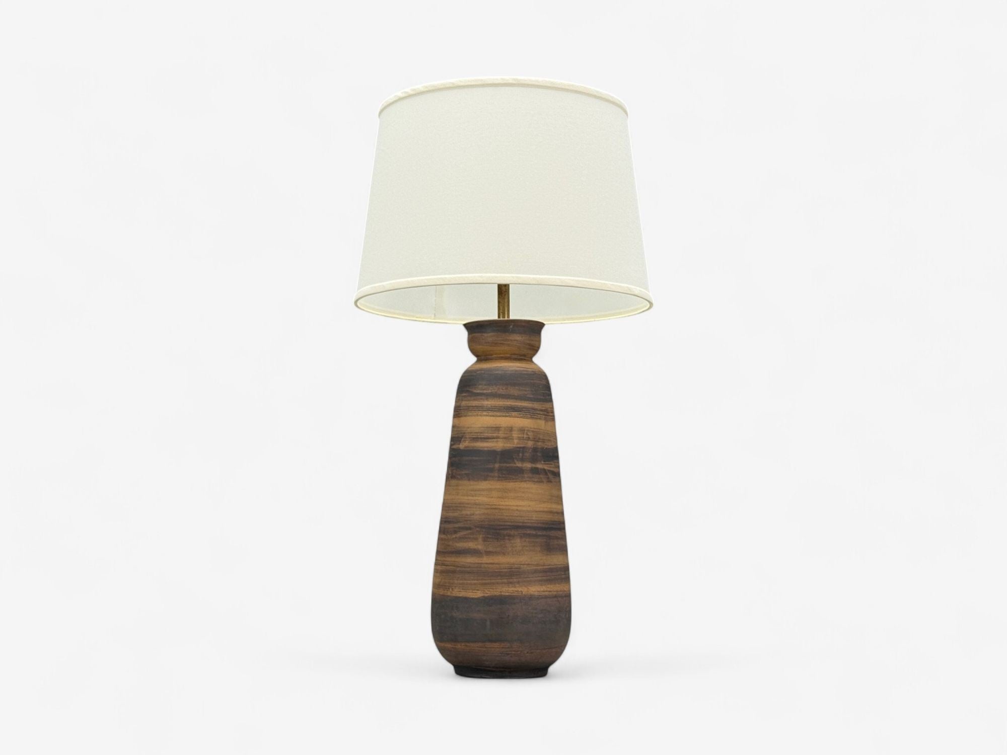 Aldo Londi Bitossi, Ceramic, Brass, Table Lamp, Italy, 1950s