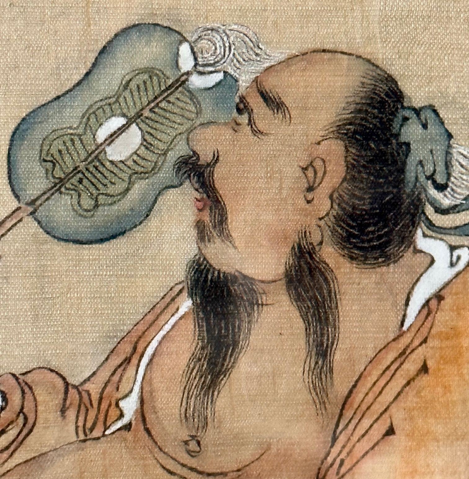 Set of Four Chinese Paintings in Rosewood Frames, Signed, 19th Century