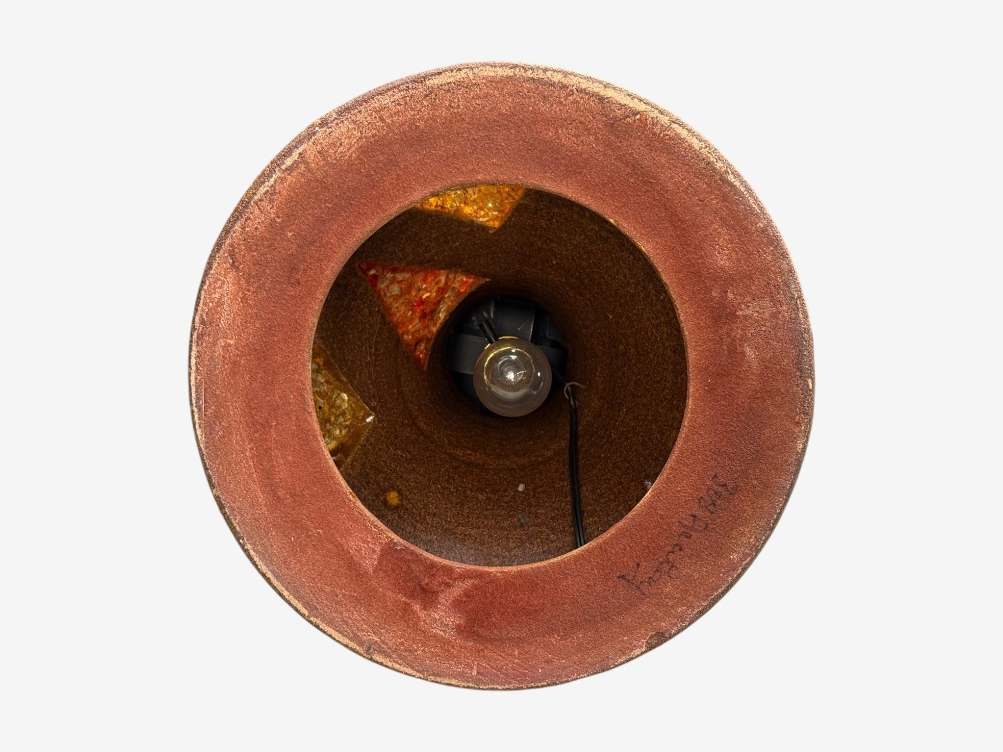 Accolay, Ceramic, Stained Glass, Spun Resin, Floor Lamp, France, 1955