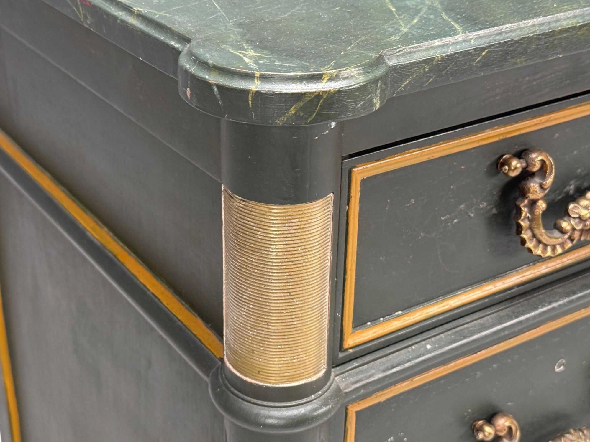 Jacques Bodart, Louis XVI Style, Green Painted Commode, USA, 1960s