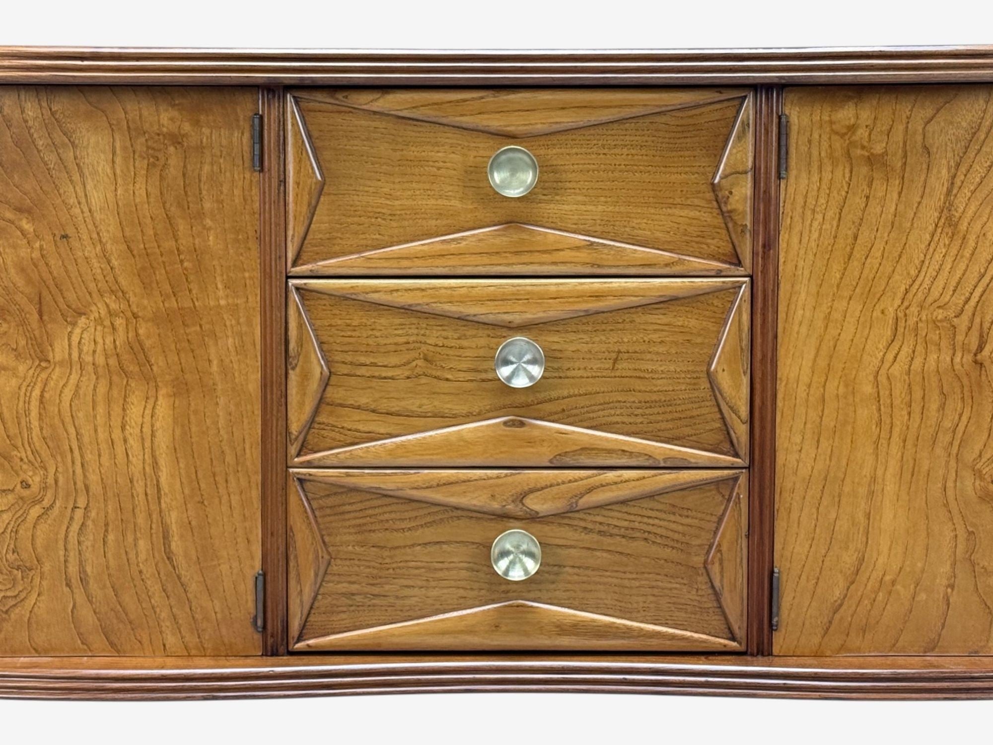 Paolo Buffa, Italian Modern, Cherrywood, Brass, Sideboard, Italy, 1950s