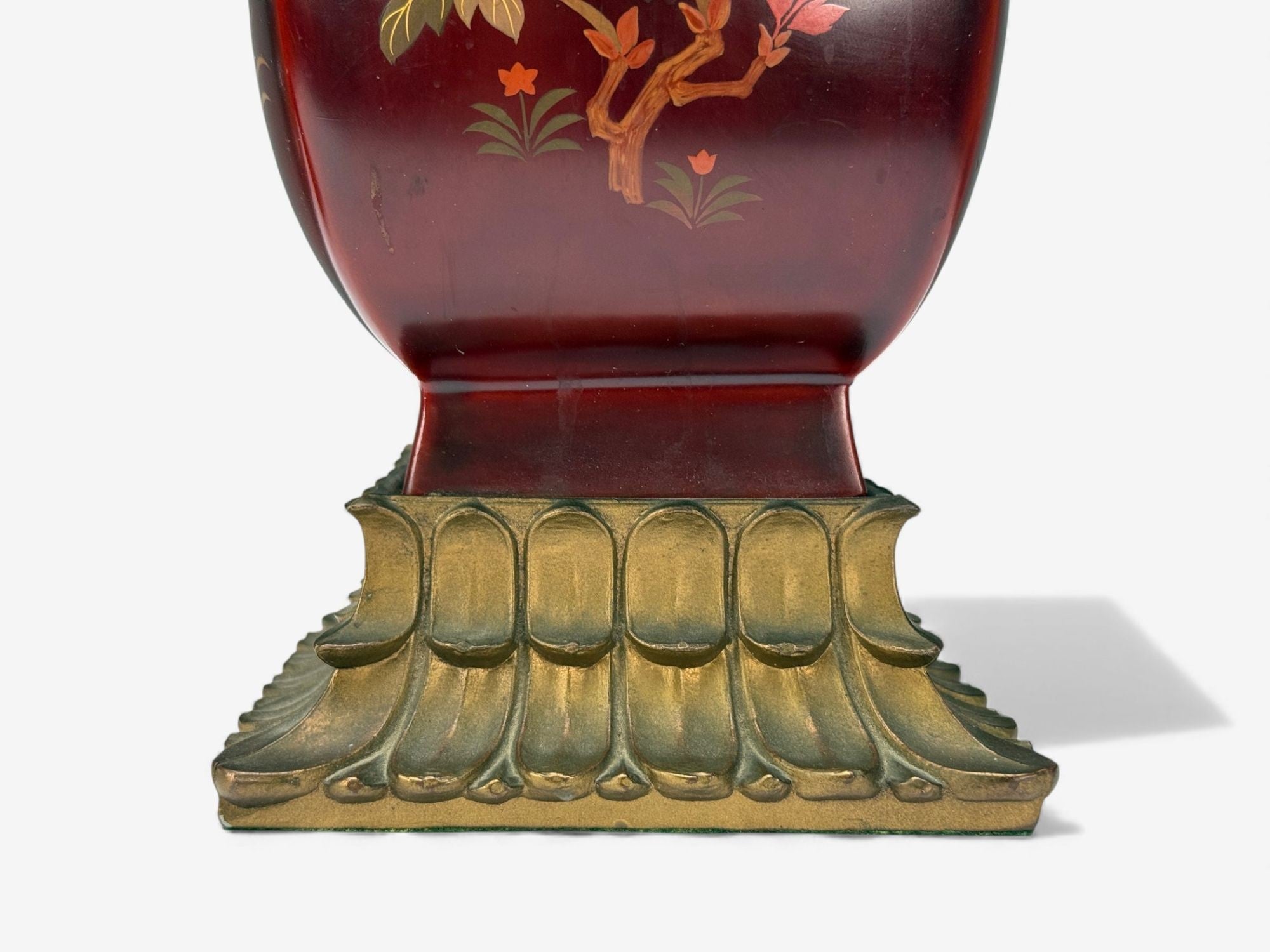 Japanese, Copper, Lacquered Metal, Brass, Maruni Vase Table Lamps, Japan, 1960s