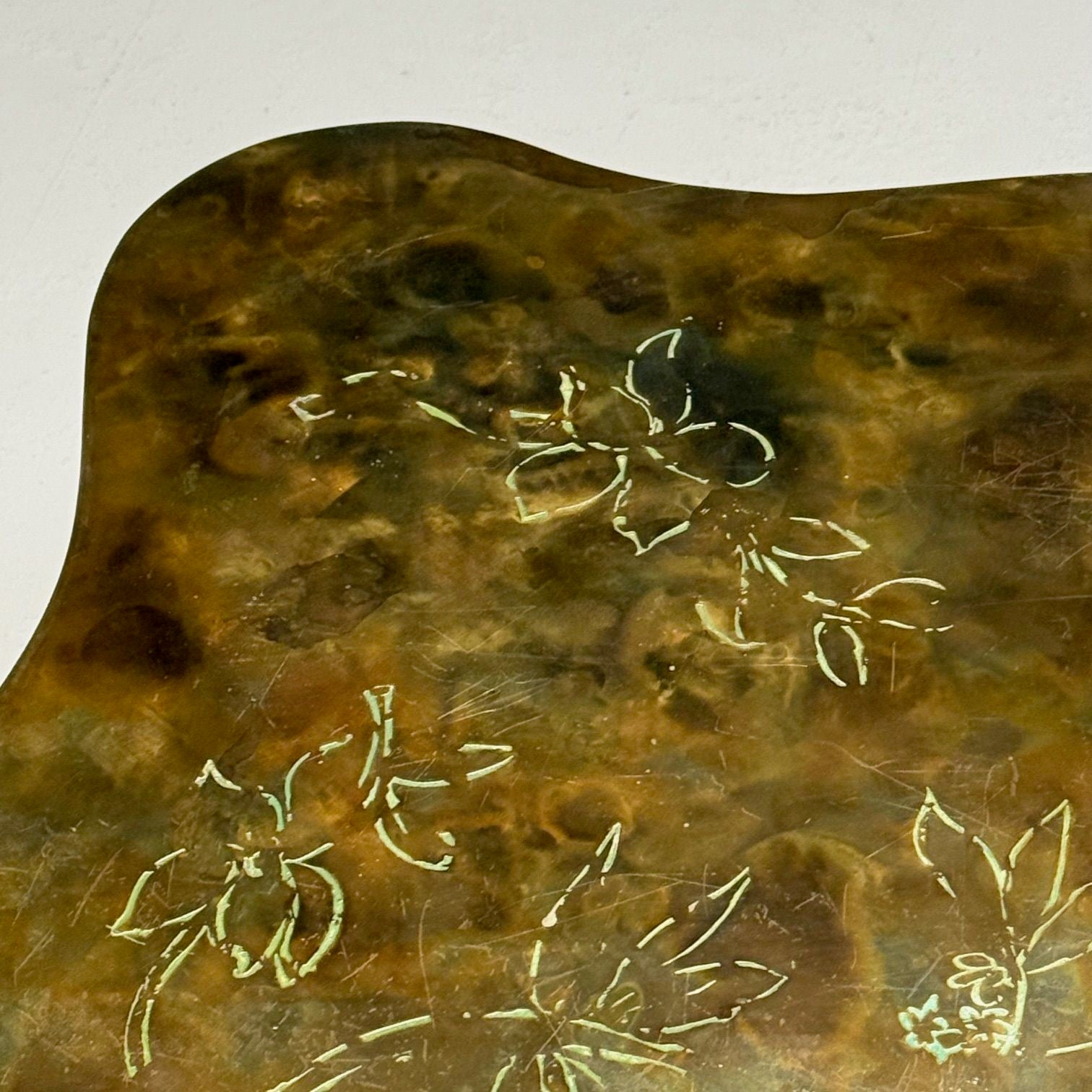 Philip & Kelvin LaVerne, Mid-Century Modern, Organic Form Coffee Table, Bronze
