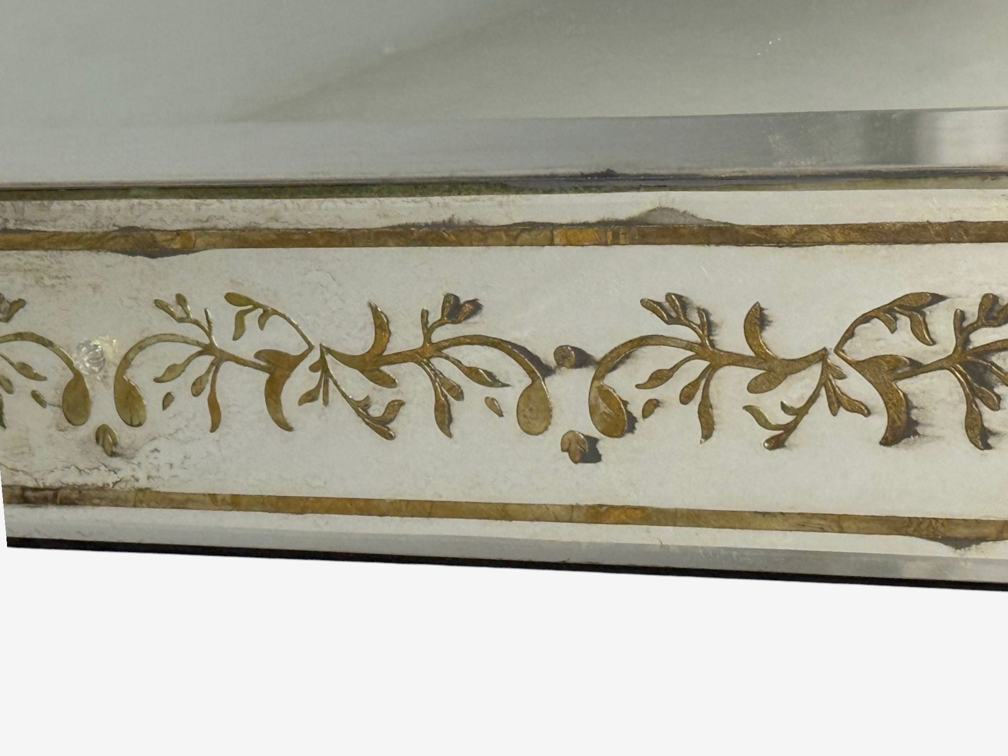 Maison Jansen Style, Verre Églomisé Glass, Wood, Venetian Wall Mirror, 20th c.