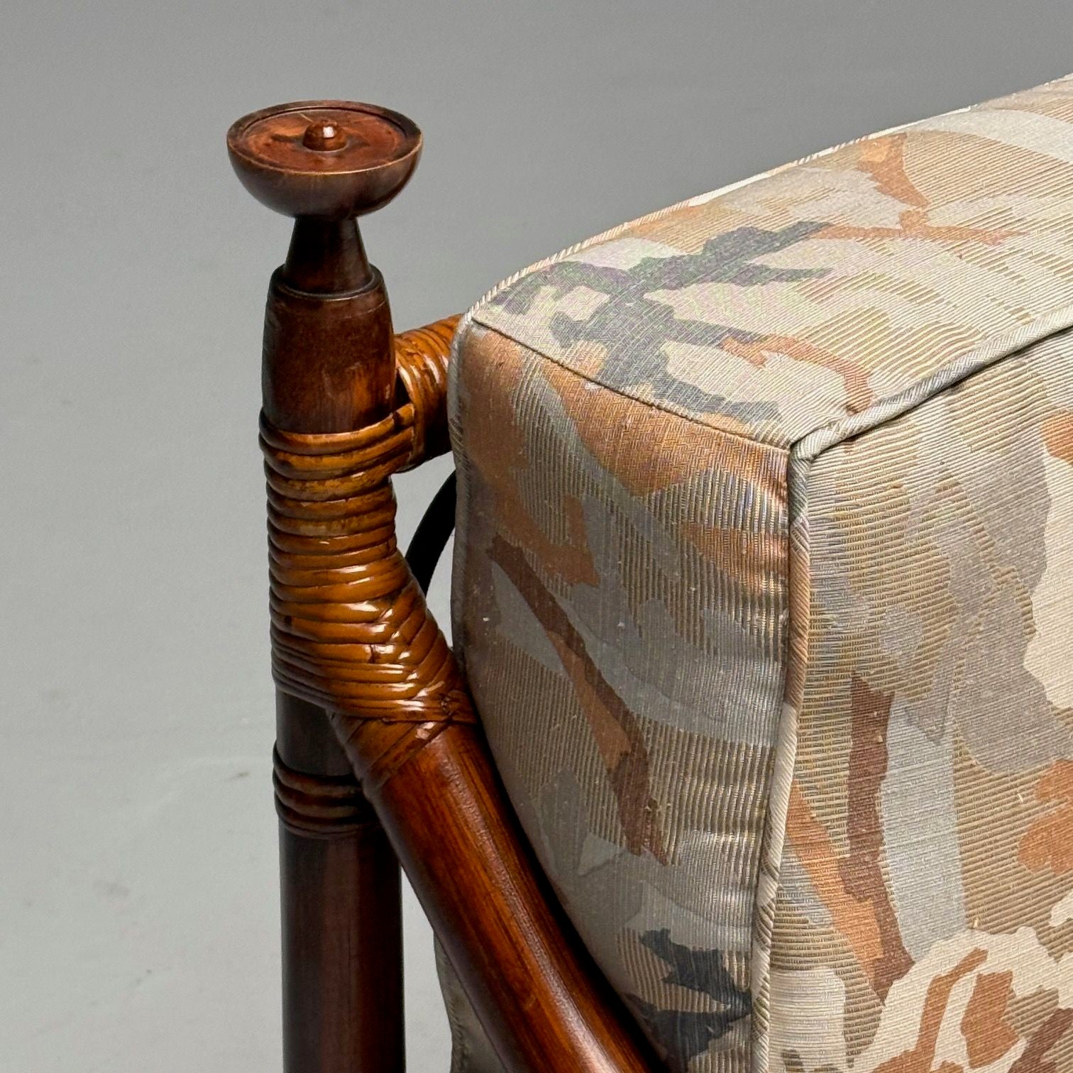 Mid-Century Modern, Daybed or Sofa, Bamboo, Cane, Wood, 20th C.
