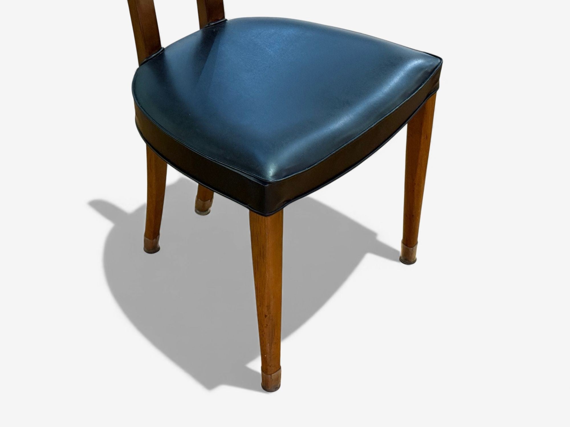 Ole Wanscher, Teak, Leatherette, T-Back Occasional Chairs, Denmark, 1960s