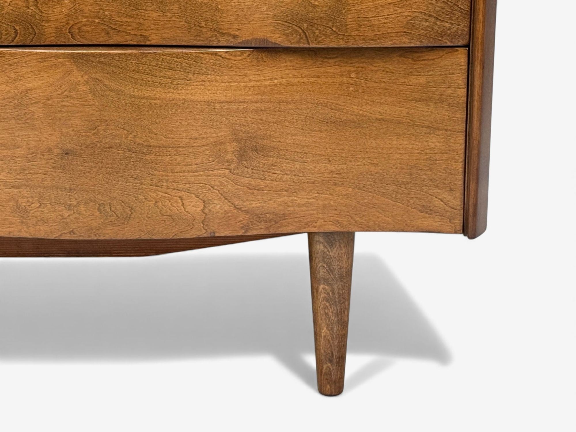 Edmond J Spence, Swedish Modern, Maple, Rare Wave Dresser, 1950s