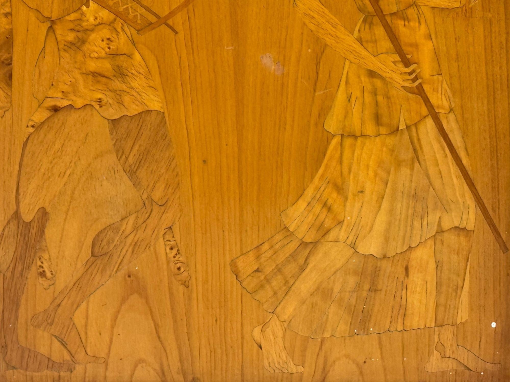 Erik Mattsson, Art Deco, Marquetry, Glass, Rare Bar Cart, Sweden c. 1939