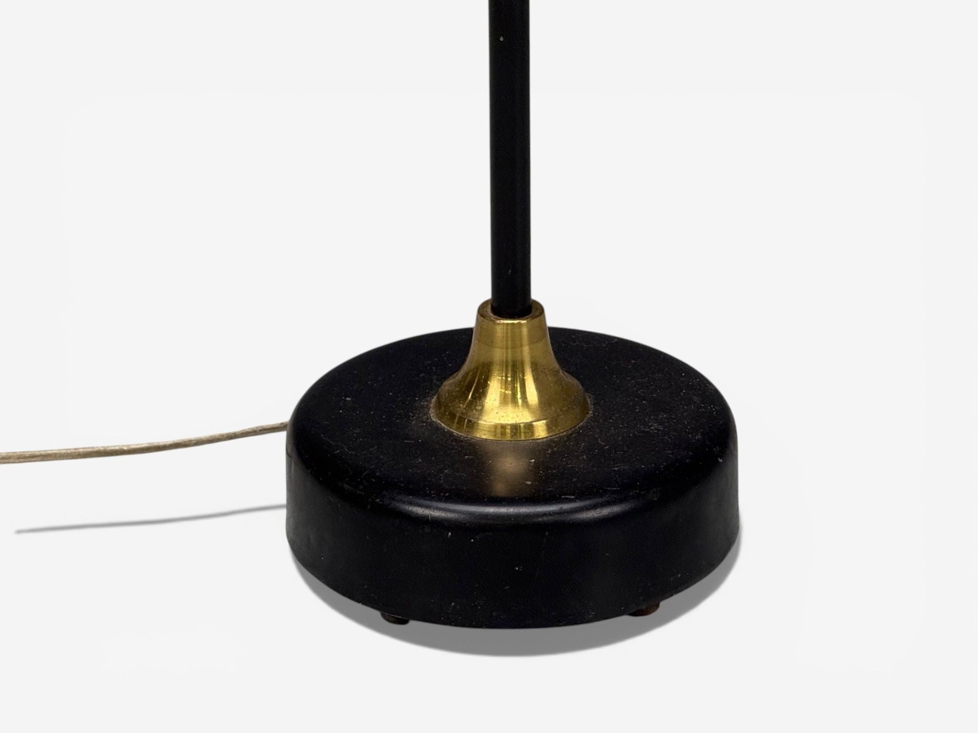 Möllers Armatur Eskilstuna, Floor Lamp, Lacquered Metal, Teak, Sweden, 1950s