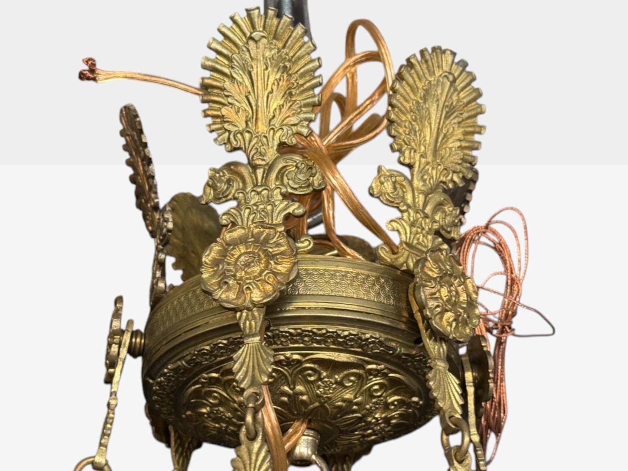 Neoclassical, Bronze, Crystal, Nine Light Chandelier, France, 19th c.