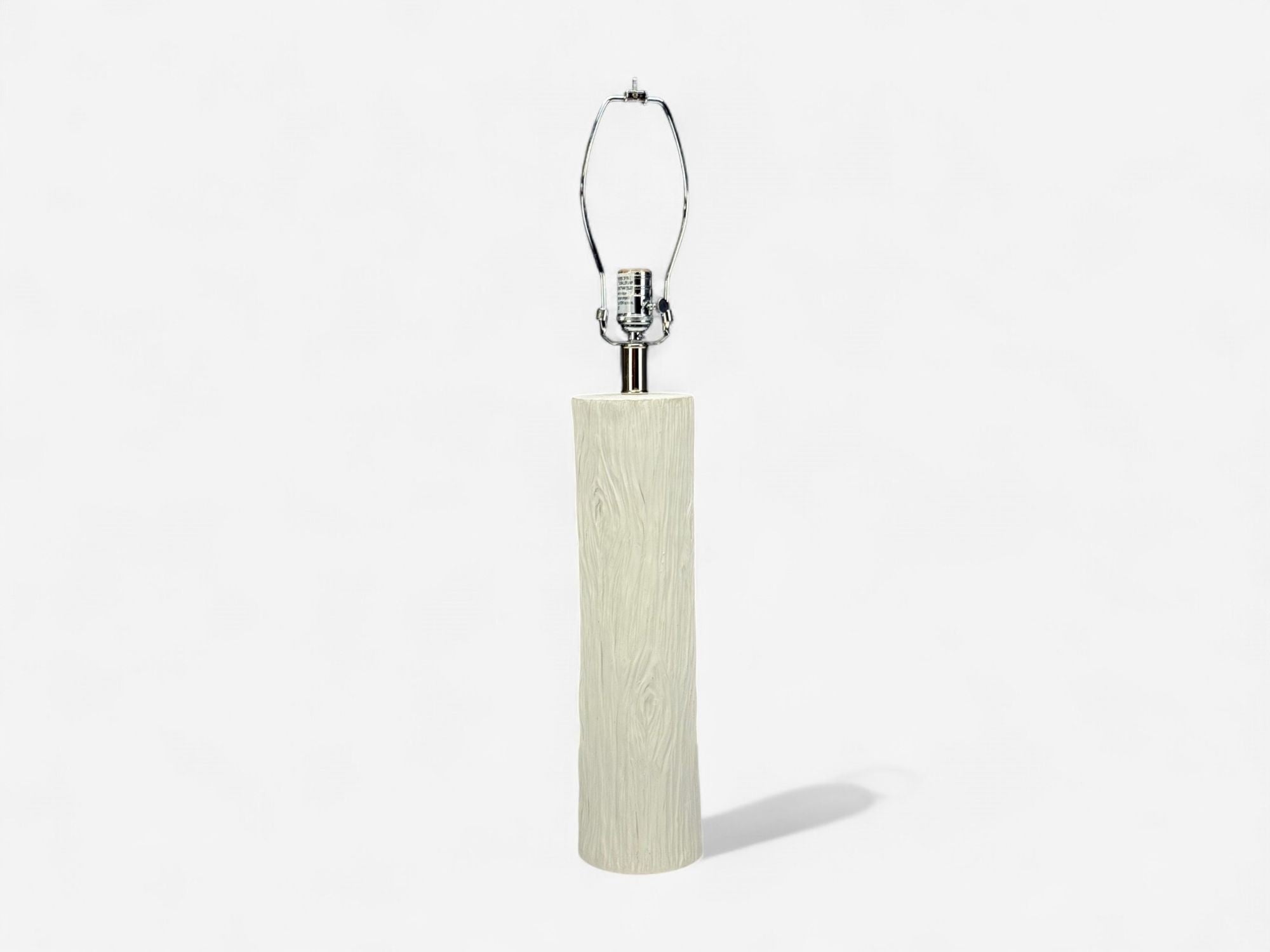 American Modern, Plaster, Faux Bois Table Lamp, USA, 1970s