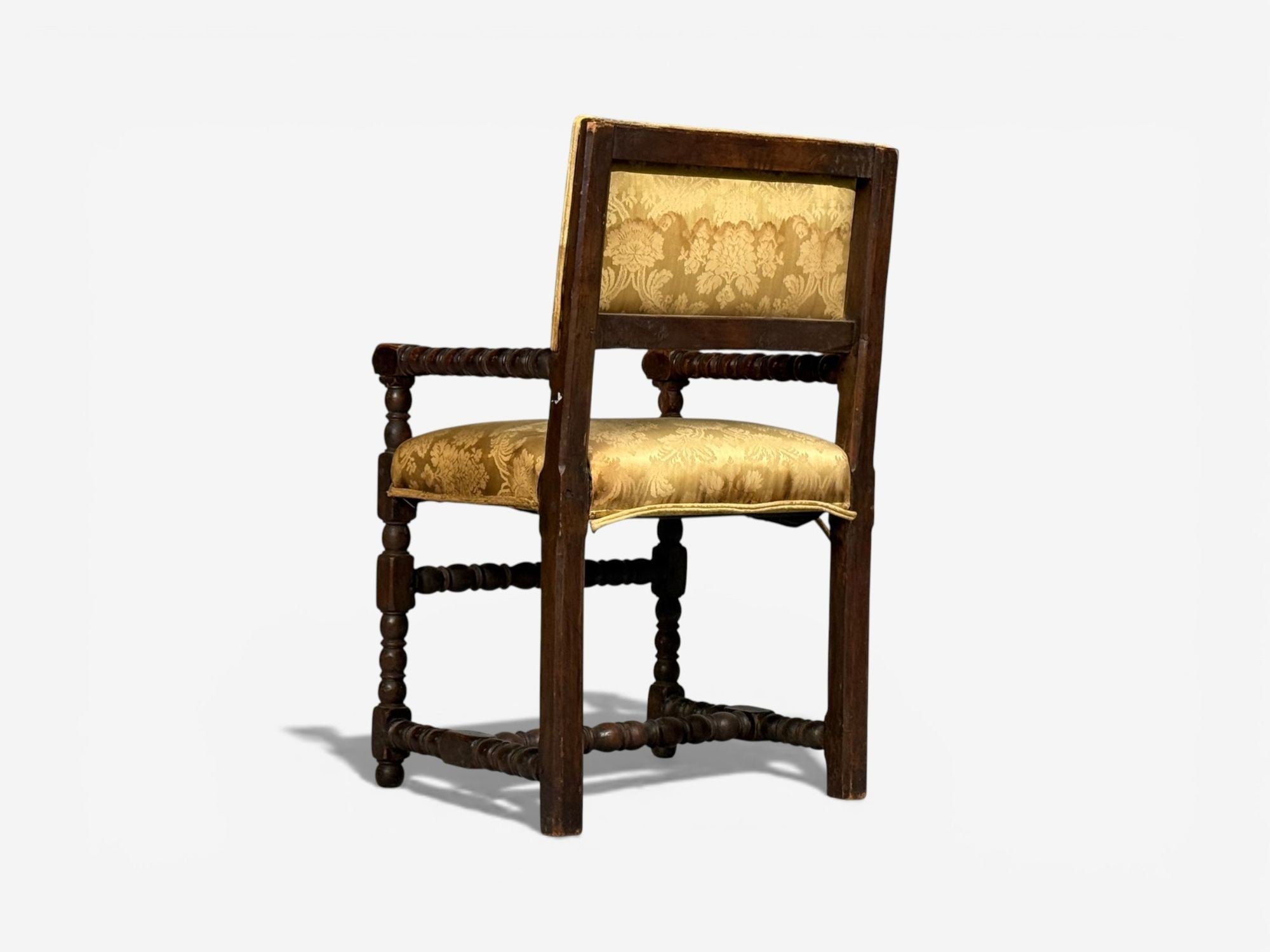 Louis XIII, Barley Twist Occasional Chairs, Fabric, Cherry, France, 17th c.