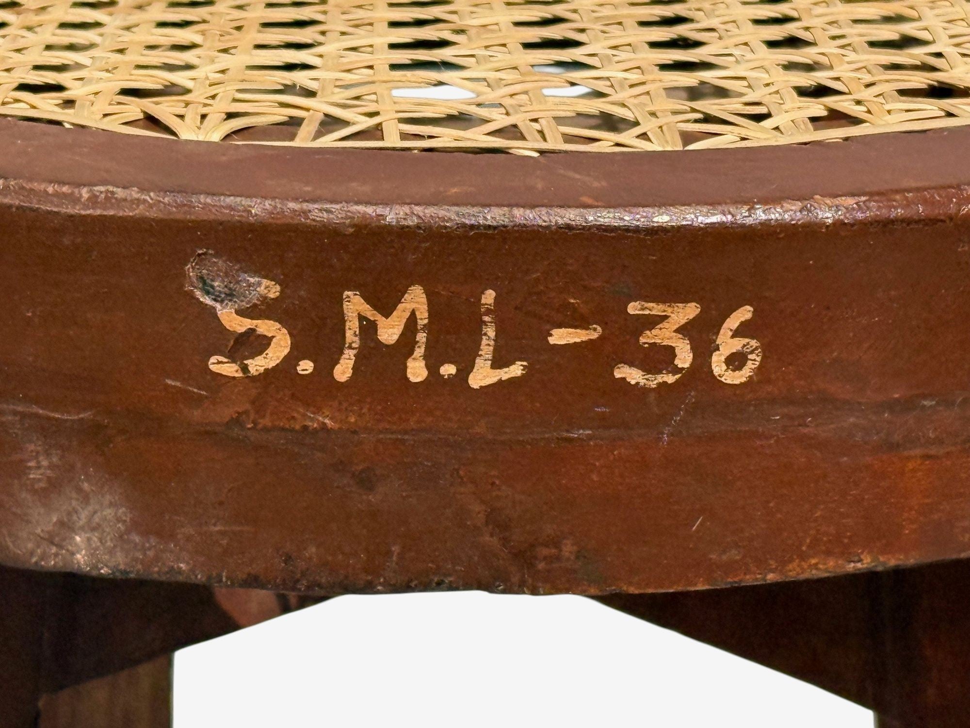 Pierre Jeanneret, High Stools, Cane, Teak, Chandigarh, India c. 1960s