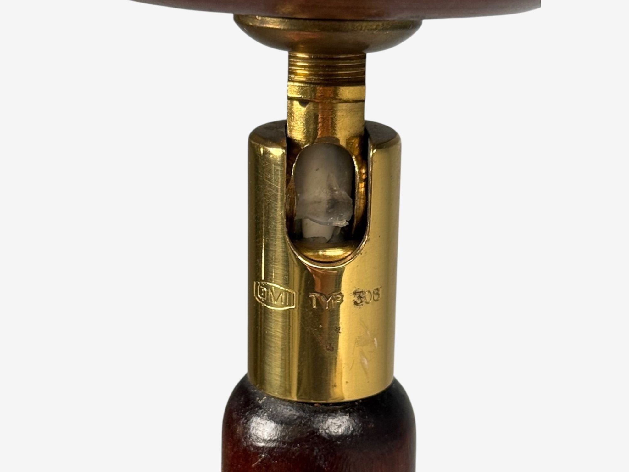 Markslöjd Attribution, Floor Lamp, Stained Wood, Fabric, Sweden, 1970s