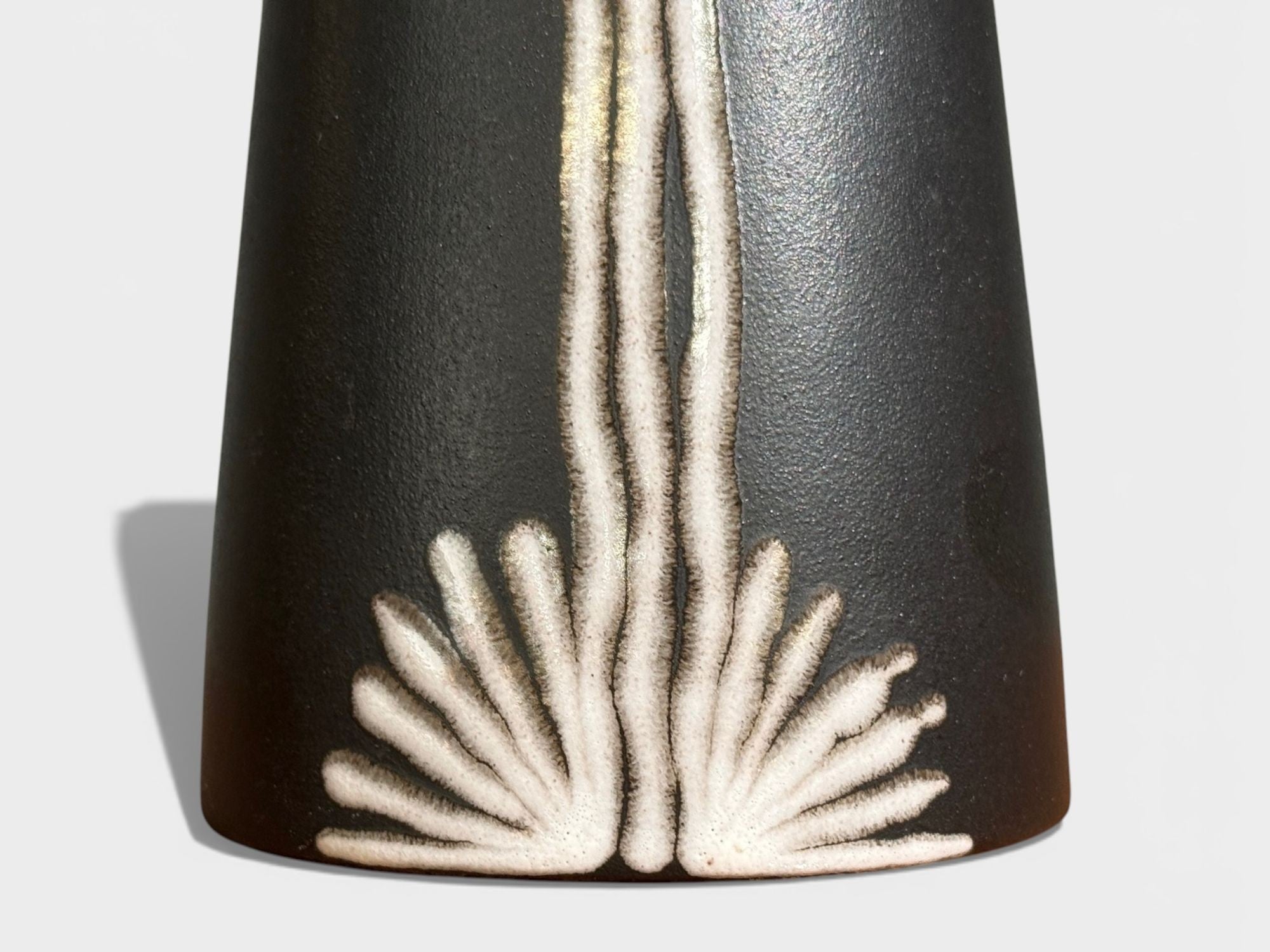 Søholm Stentoj, Table Lamp, Black Stoneware, Denmark, 1950s