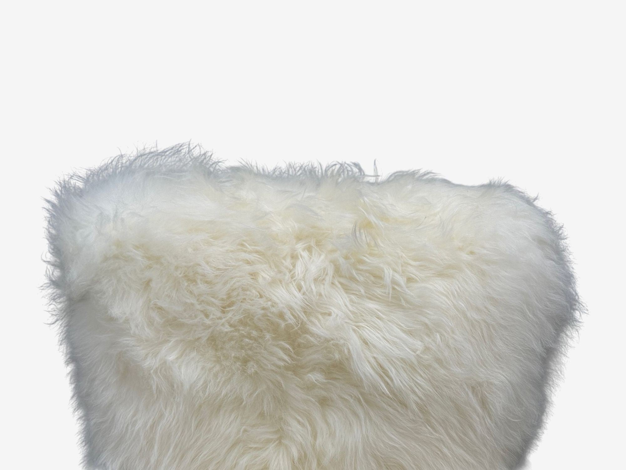 Italian Modern, Wood, White Shearling, Lounge Chair, 1950s