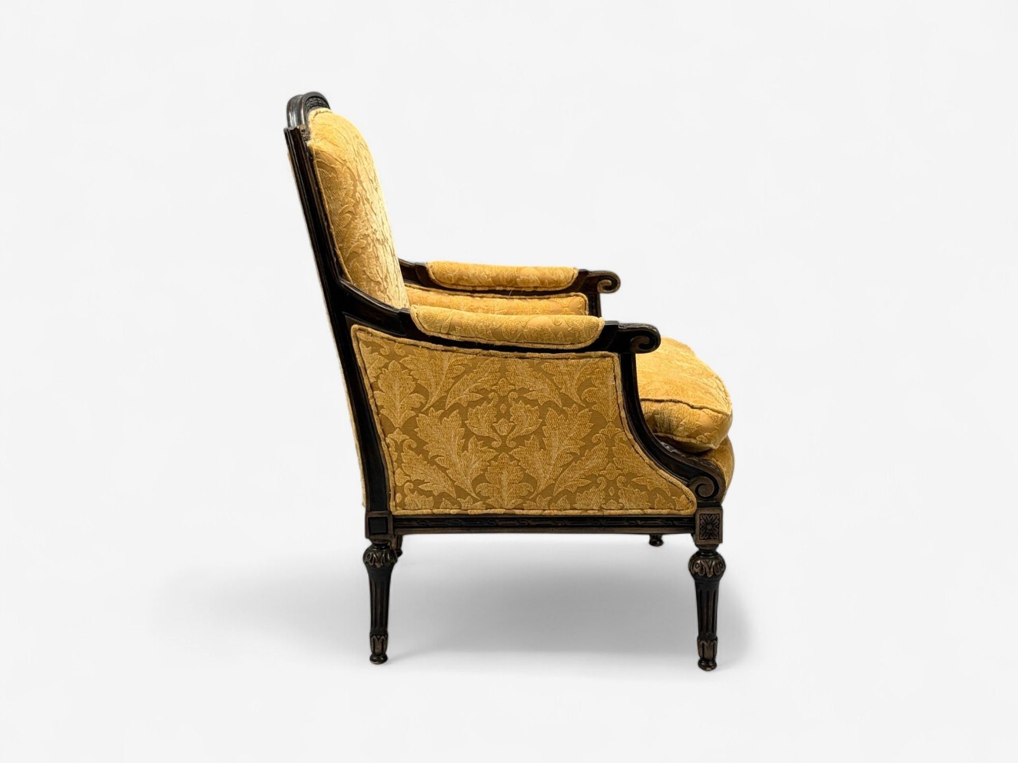 Louis XVI Style, Beige Fabric, Mahogany, Lounge Chairs, France, 1920s