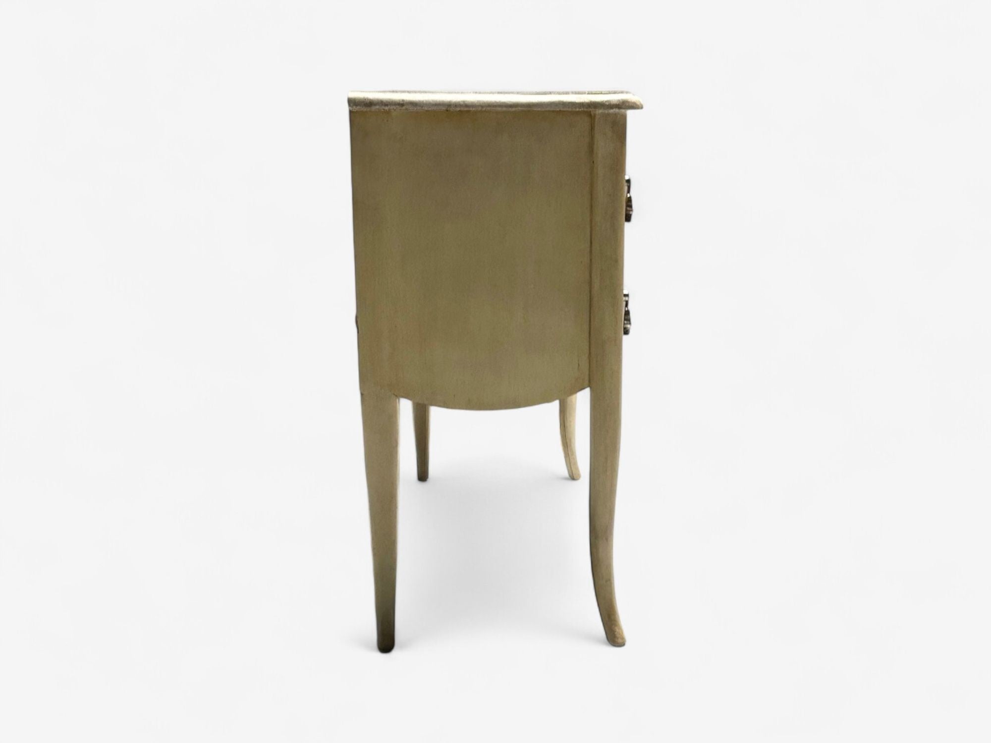 Andre Groult Style, Art Deco, Parchment Paper, Faux Stone, Nightstand, 1990s