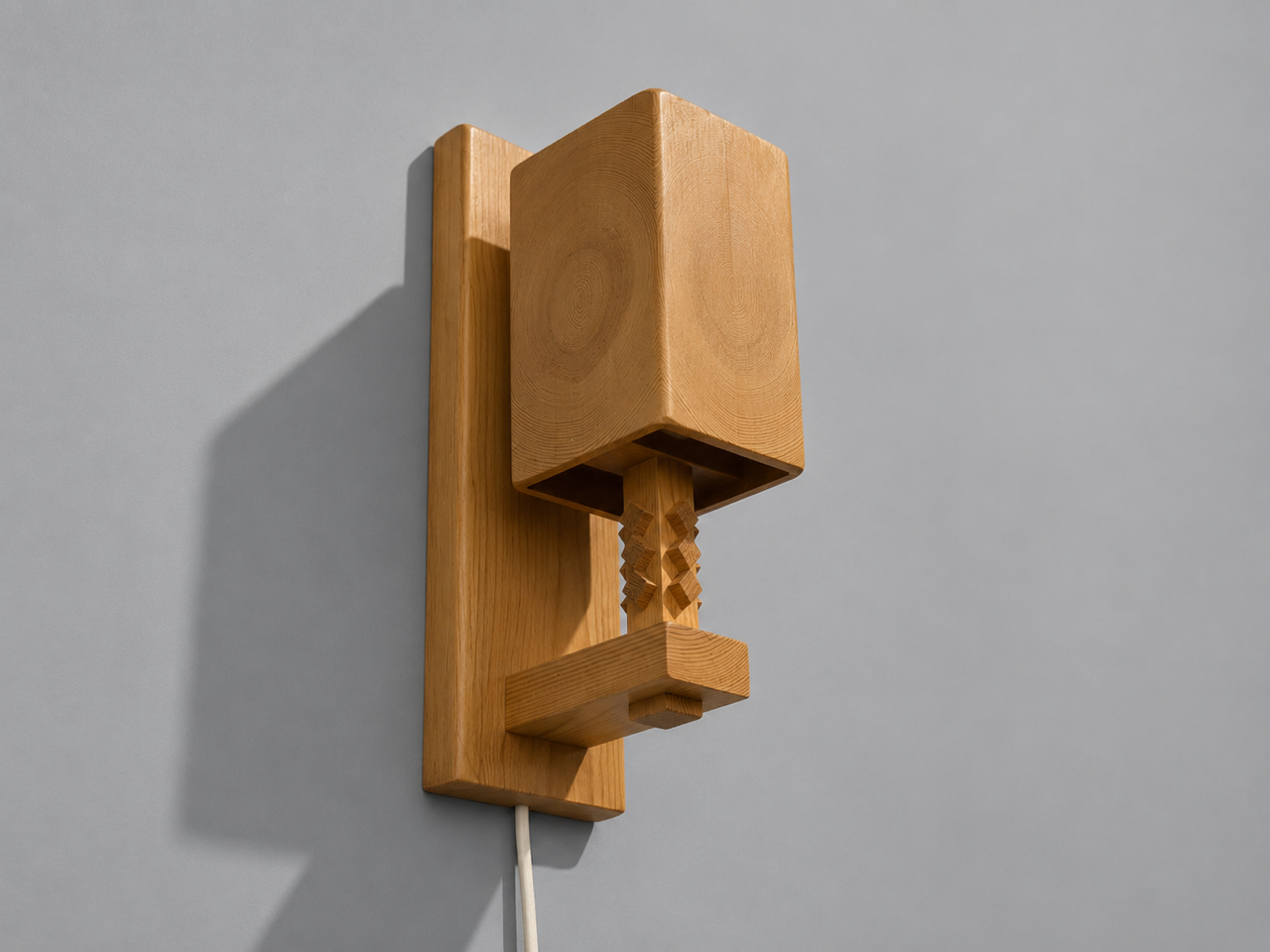 Leif Wikner, Swedish Modern, Pine Wall Sconce, Sweden, 1970s