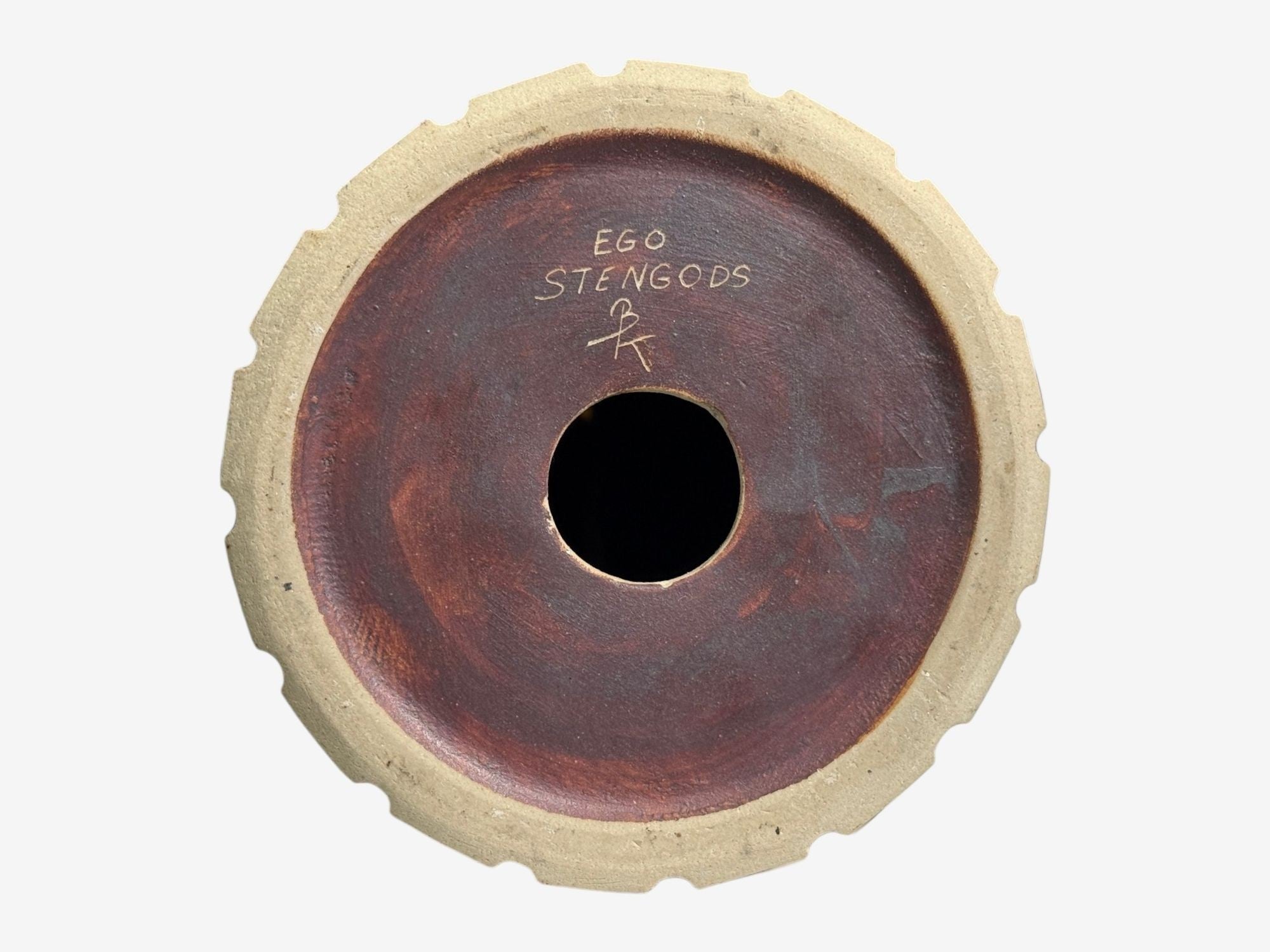 Bruno Karlsson, Large Table Lamp, Brown Stoneware, Sweden, 1960s