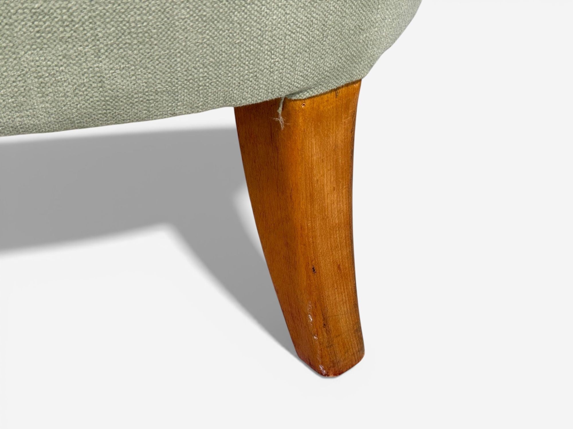 Swedish Modern, Lounge Chair, Floral Fabric, Beech, Sweden, 1950s