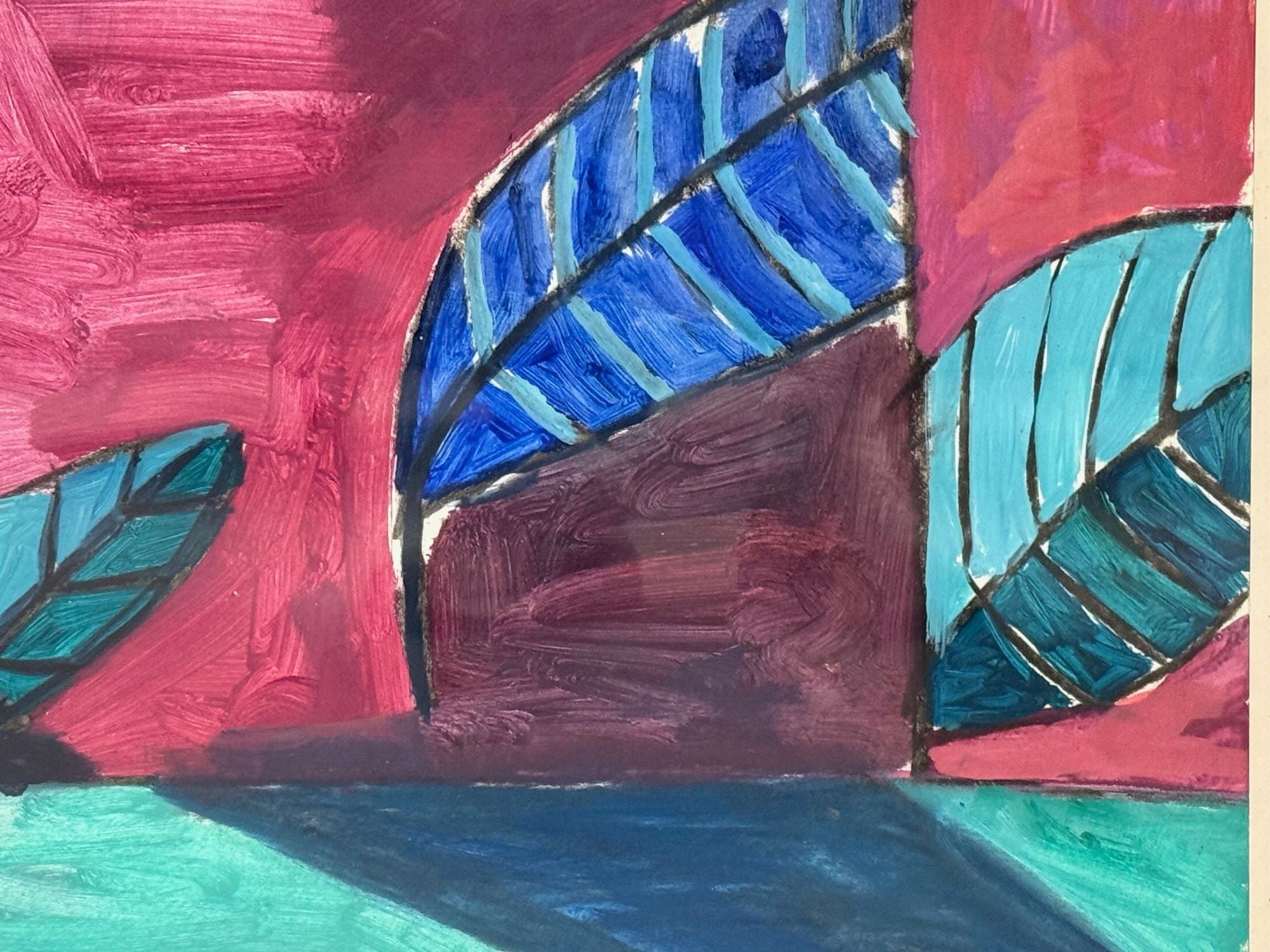 Gary Komarin, Contemporary, Oil on Paper, Large Abstract Painting, USA, 1987