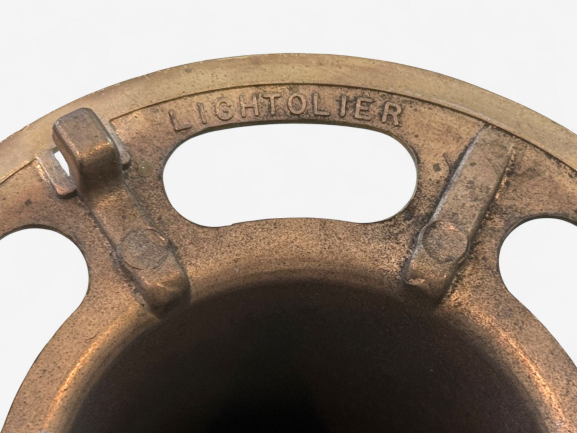 Gerald Thurston, Teak, Brass, Plastic, Table Lamp, USA, 1960s