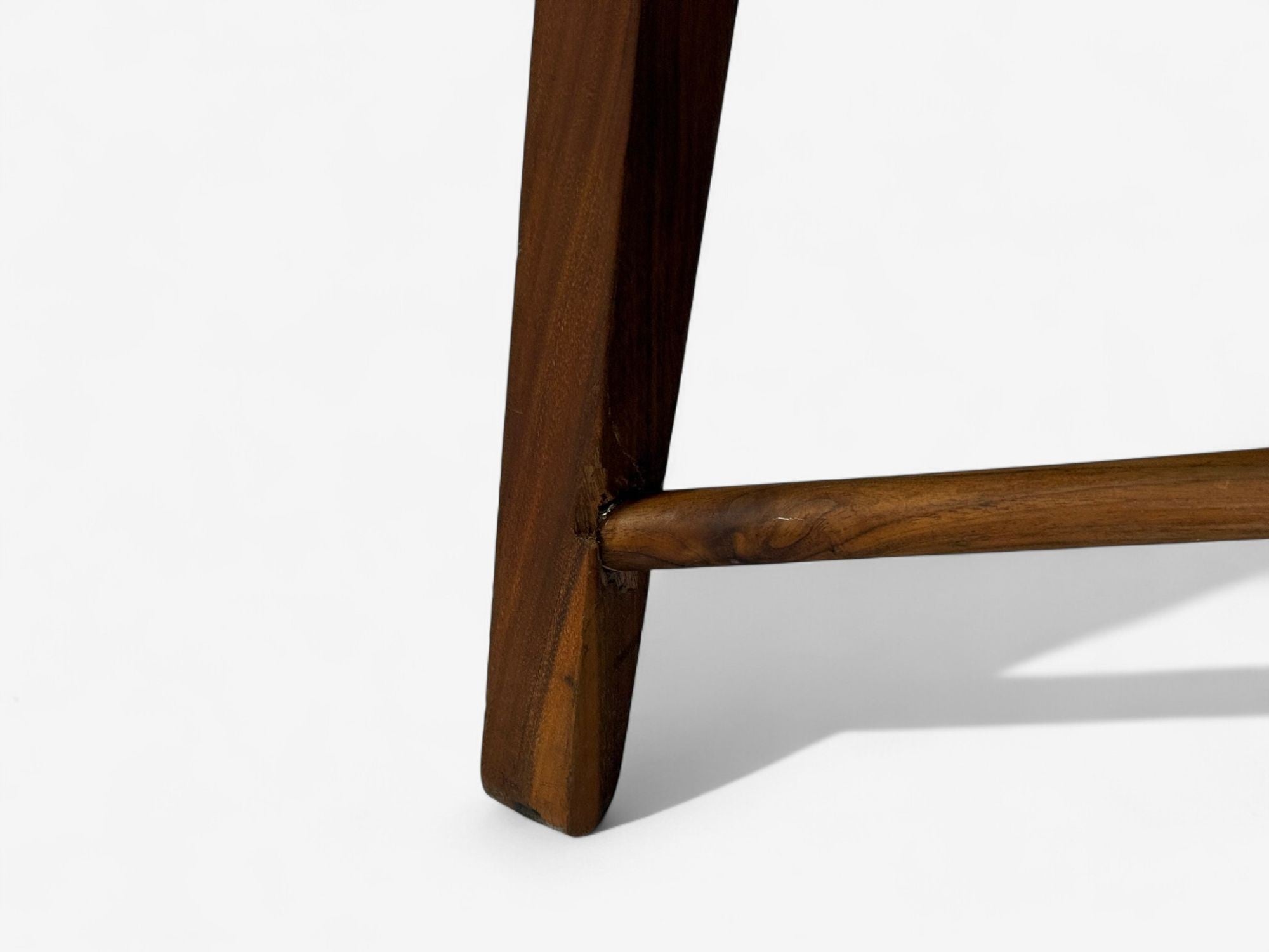 Hans J. Wegner Style, Teak, Leatherette, Settee, Denmark, 1950s