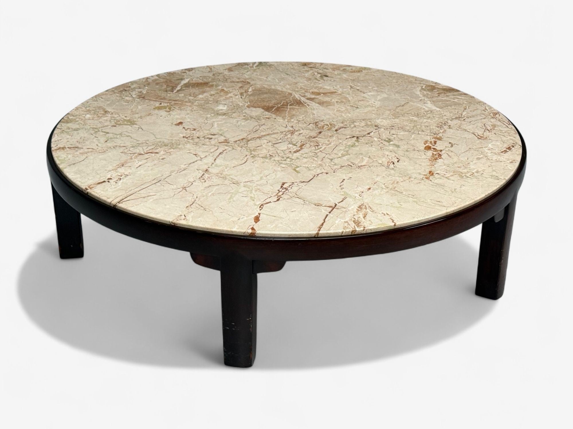Edward Wormley, Dunbar, Mahogany, Marble, Large Coffee Table, USA, 1940s