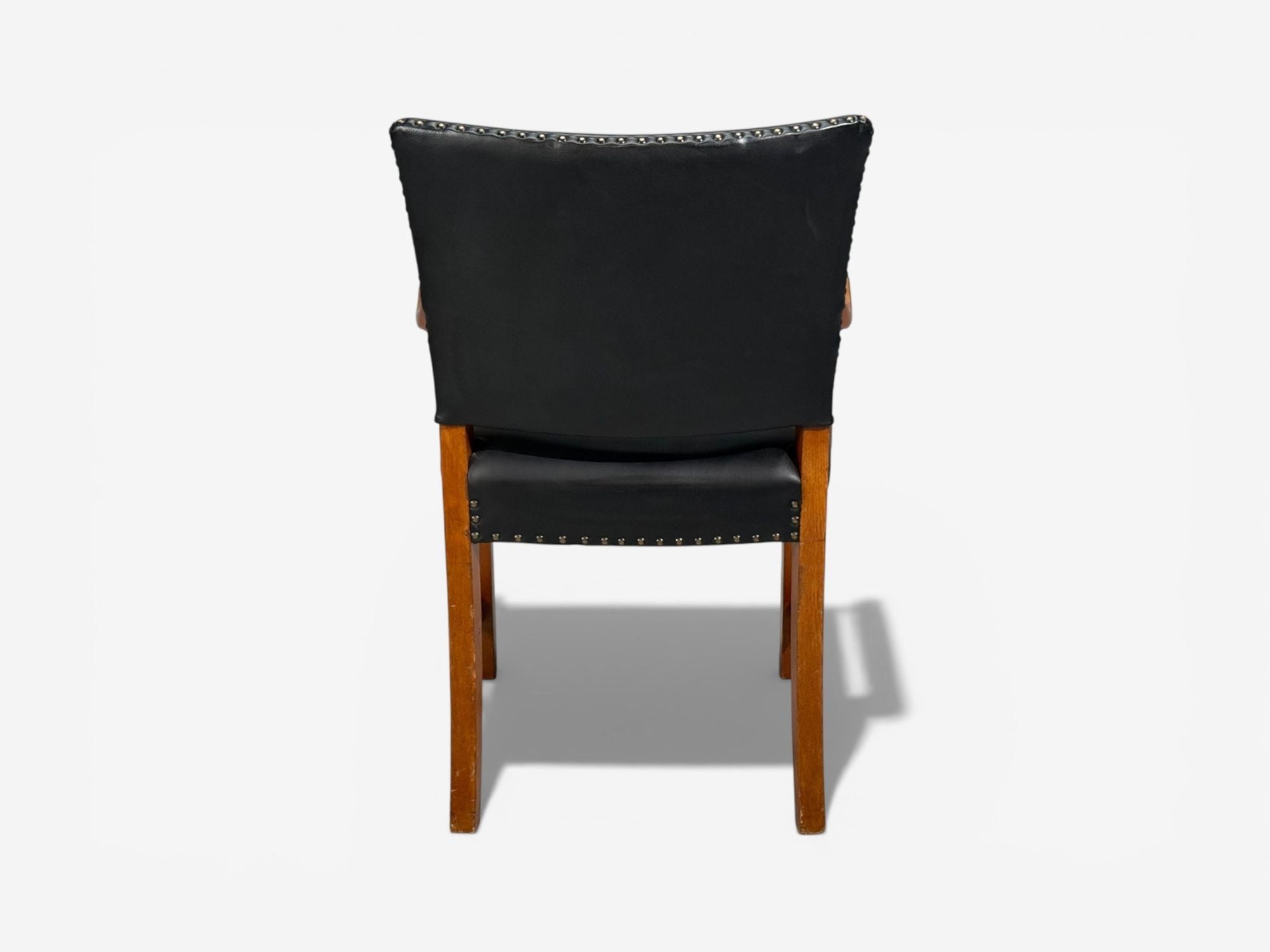 Danish Modern, Armchairs, Black Leather, Bentwood, Denmark, 1960s