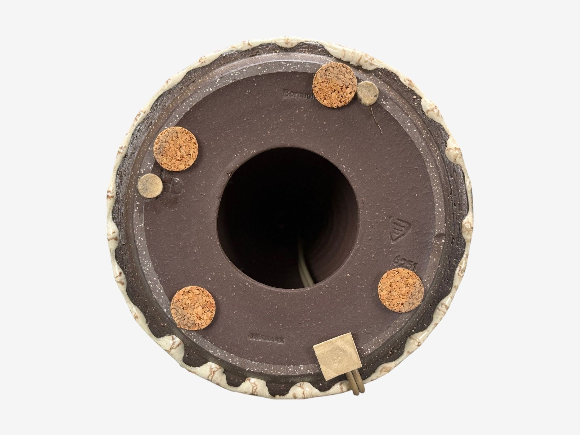 Michael Andersen & Søn, Brown Stoneware, Large Table Lamp, Denmark, 1960s