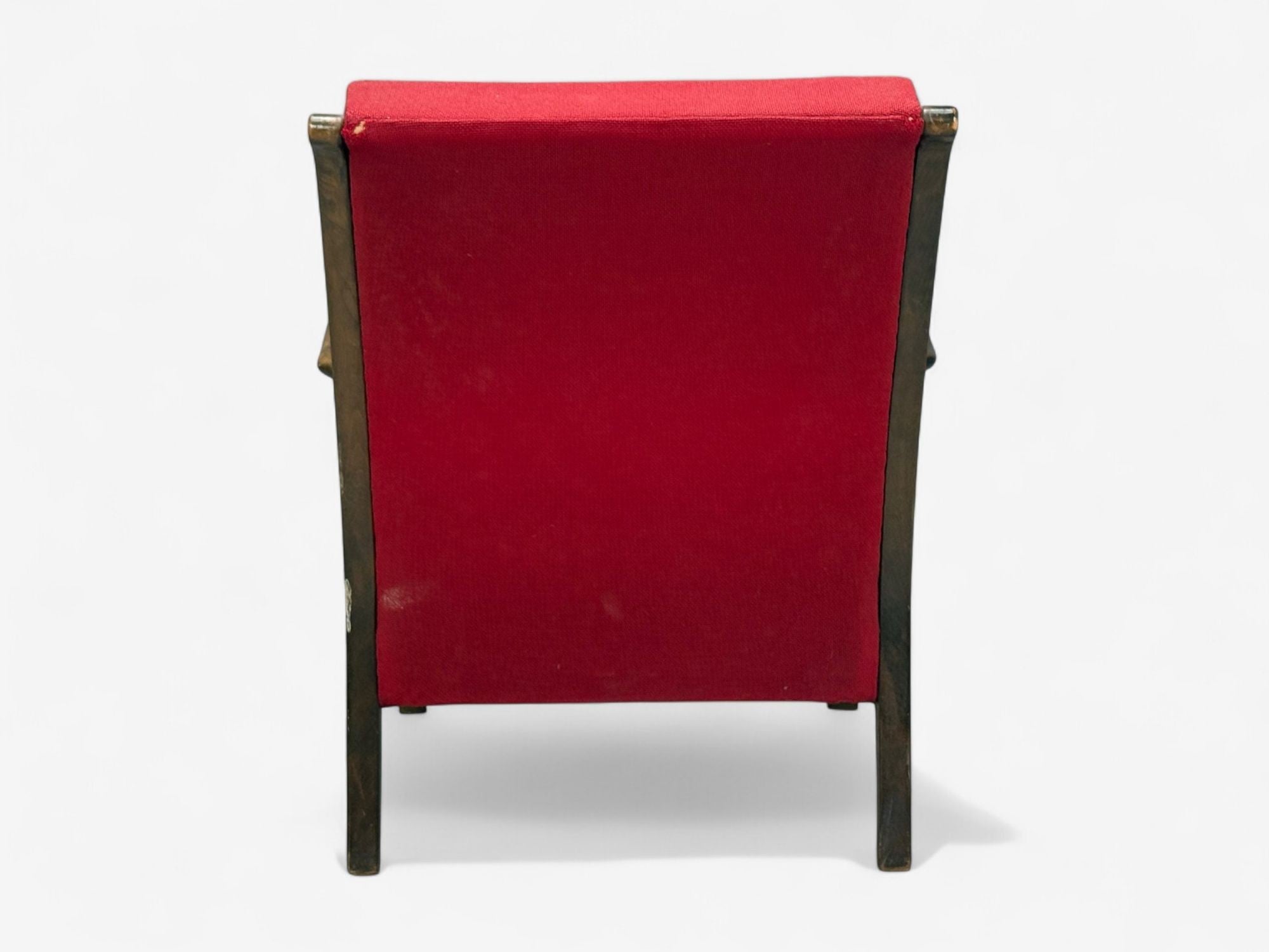 Josef Frank Attribution, Red Fabric, Wood, Denmark, 1950s