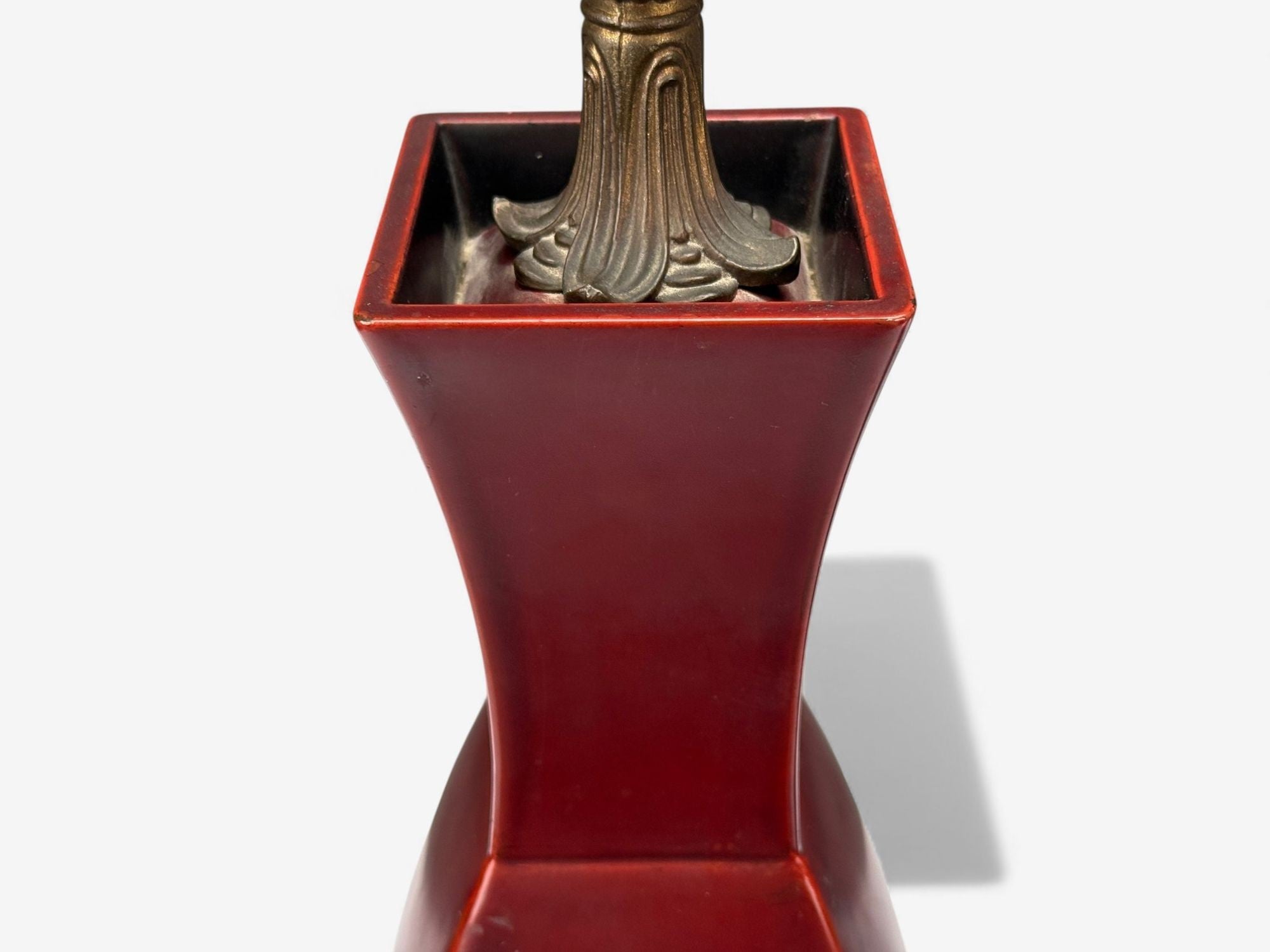 Japanese, Copper, Lacquered Metal, Brass, Maruni Vase Table Lamps, Japan, 1960s