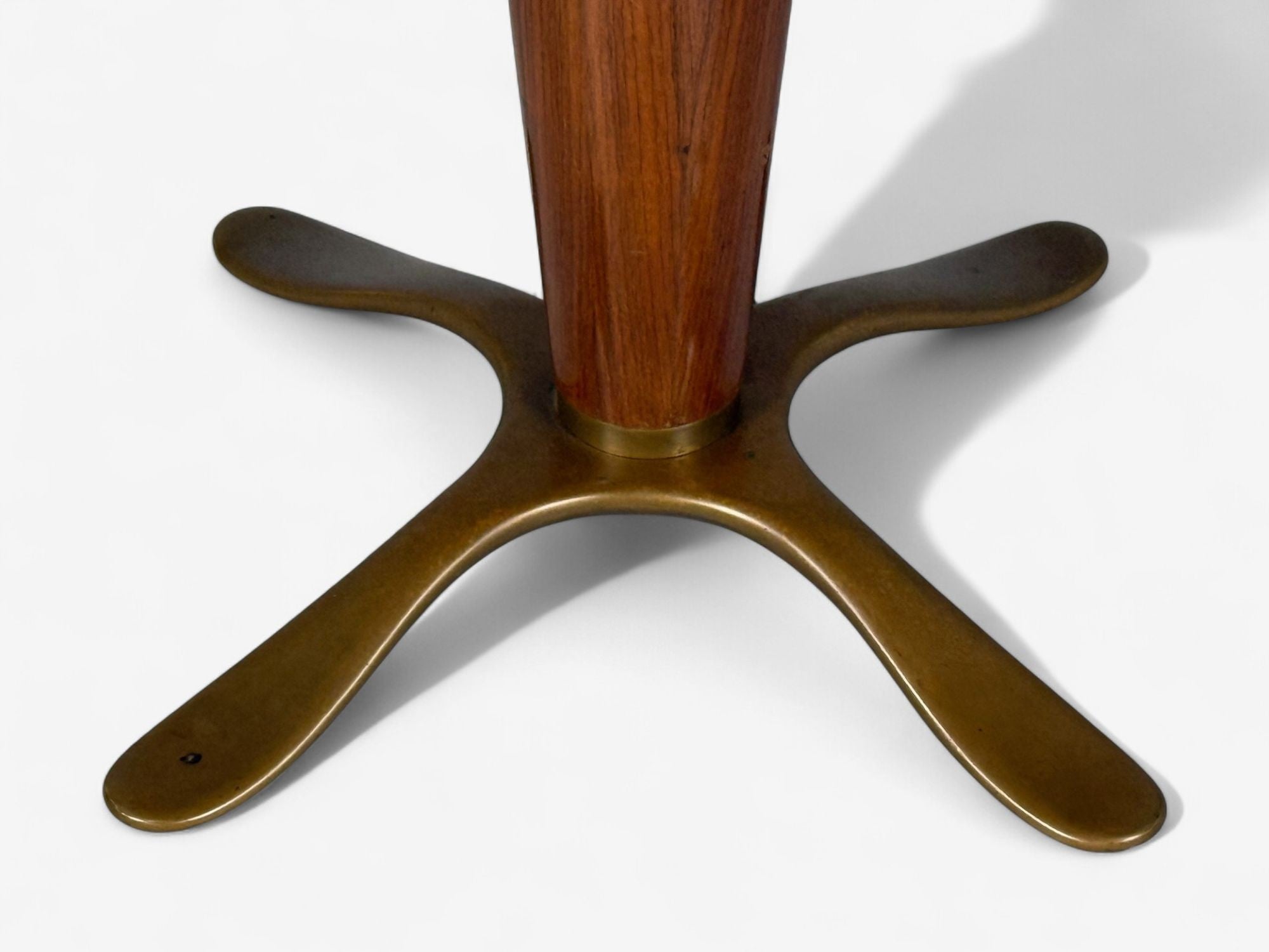 Paolo Buffa, Mahogany, Bronze, Center Table, Italy, 1940s