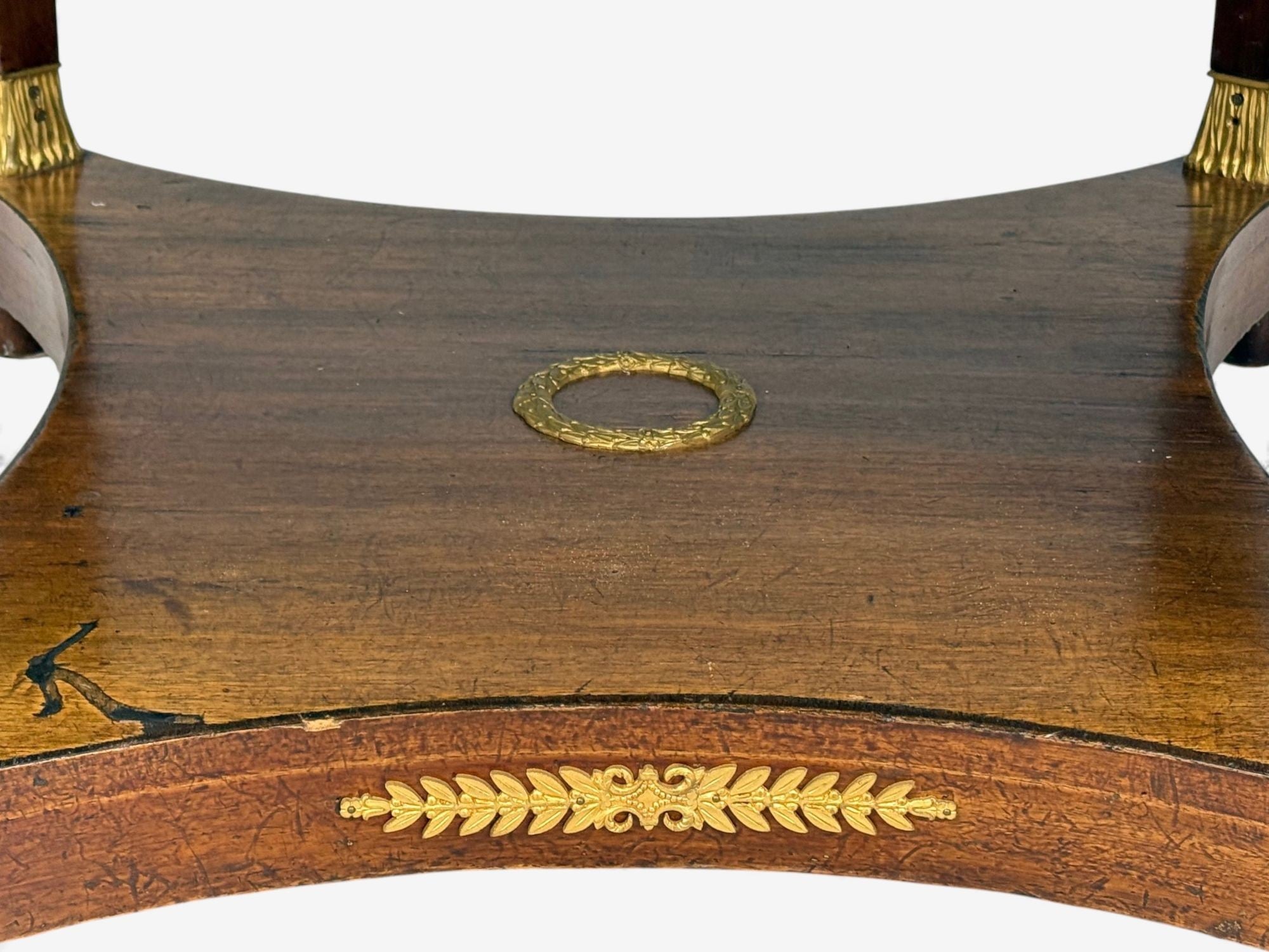 French Empire Revival, Center Table, Bronze, Mahogany, Marble, France, 19th c.