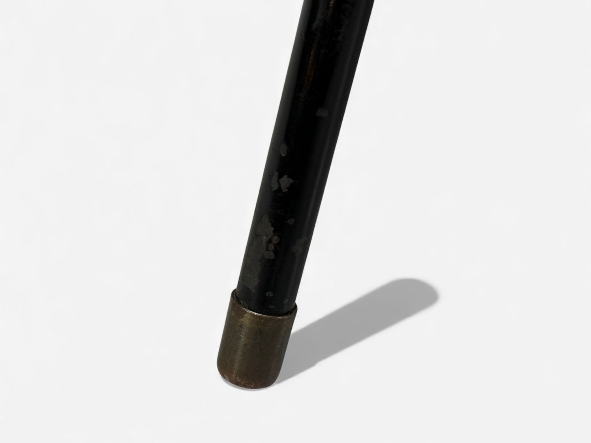 Tony Paul Style, Lacquered Iron, Walnut, Side Tables, USA, 1960s