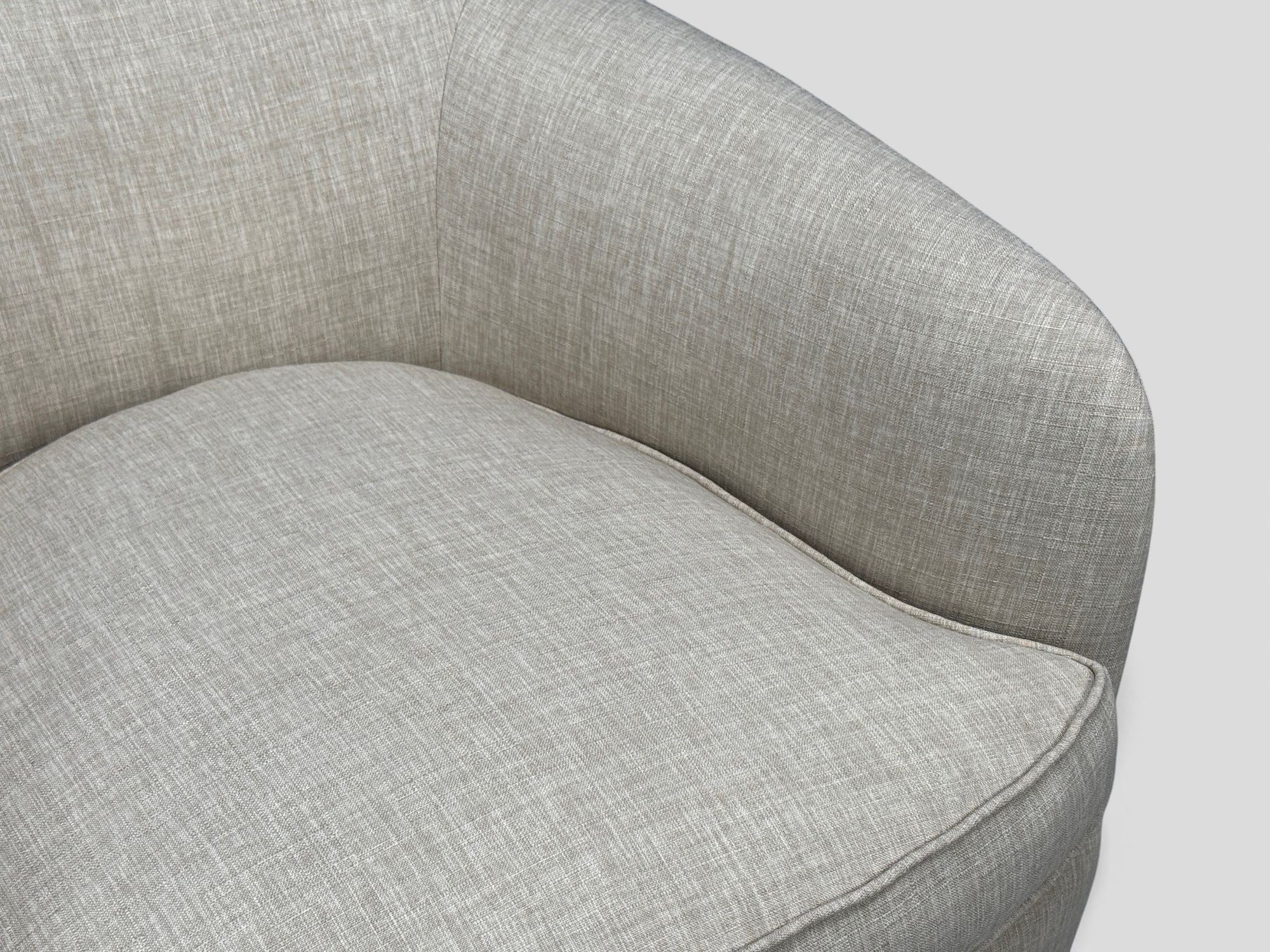 Milo Baughman, Swivel Chairs, Beige Upholstery, Walnut, USA, 1970s