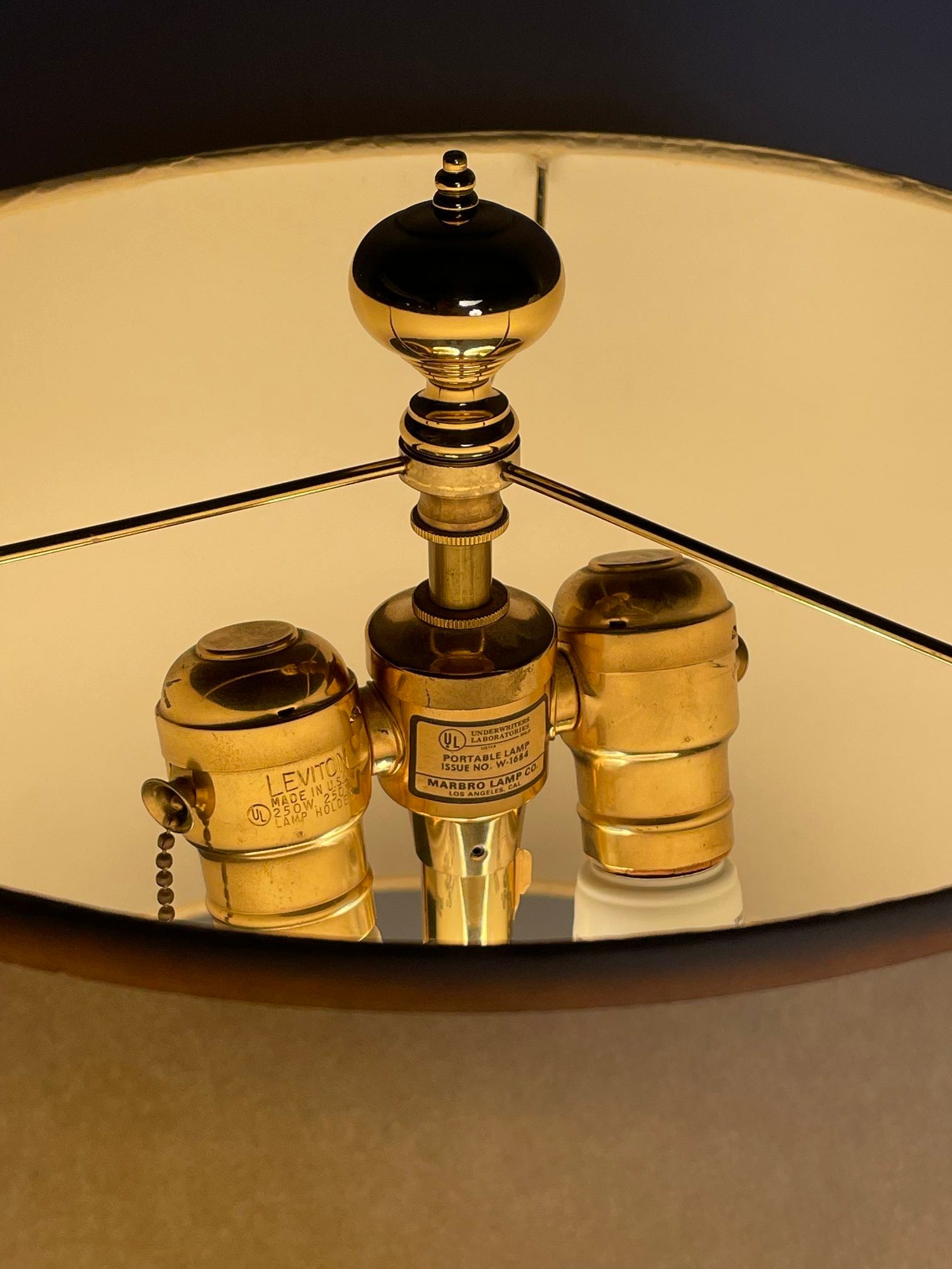 Marbro Lamp Co., Hollywood Regency, Glass, Brass, Urn Form Table Lamps, 2000s