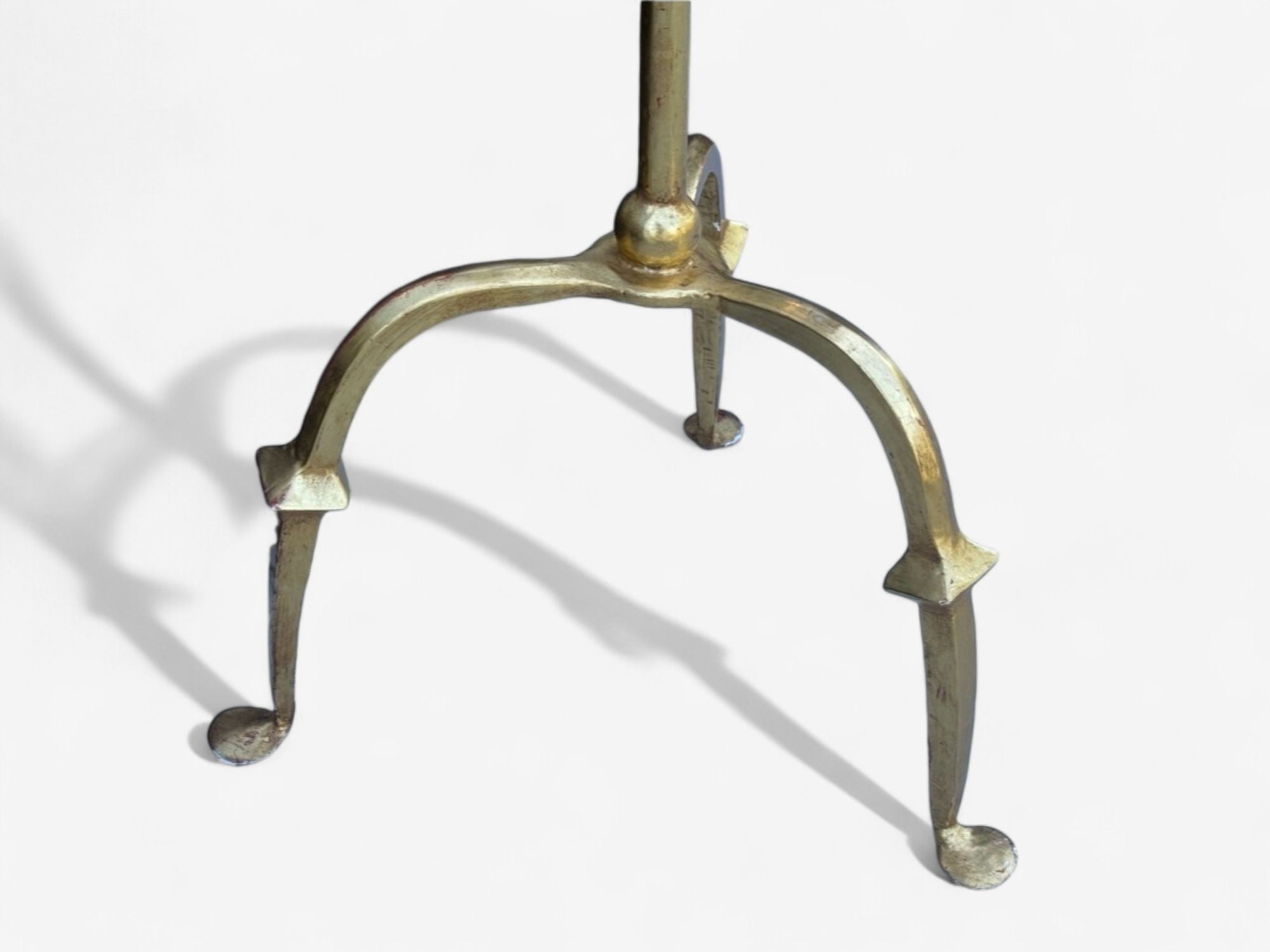 Hollywood Regency, Gilt Metal, Floral Floor Lamp, France, 1960s