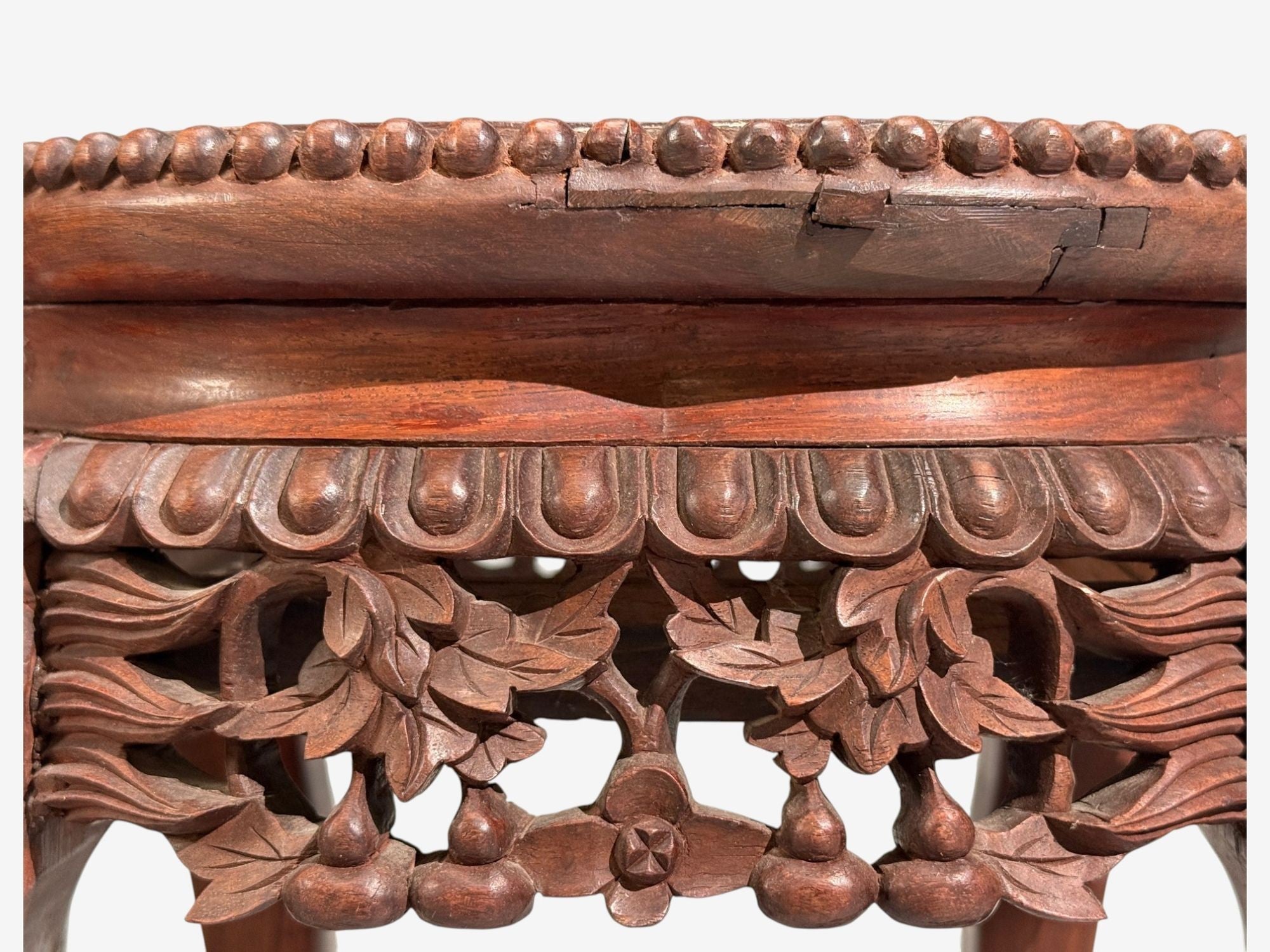 Chinese Export, Low Occasional Tables, Hardwood, Marble, China, 19th c.