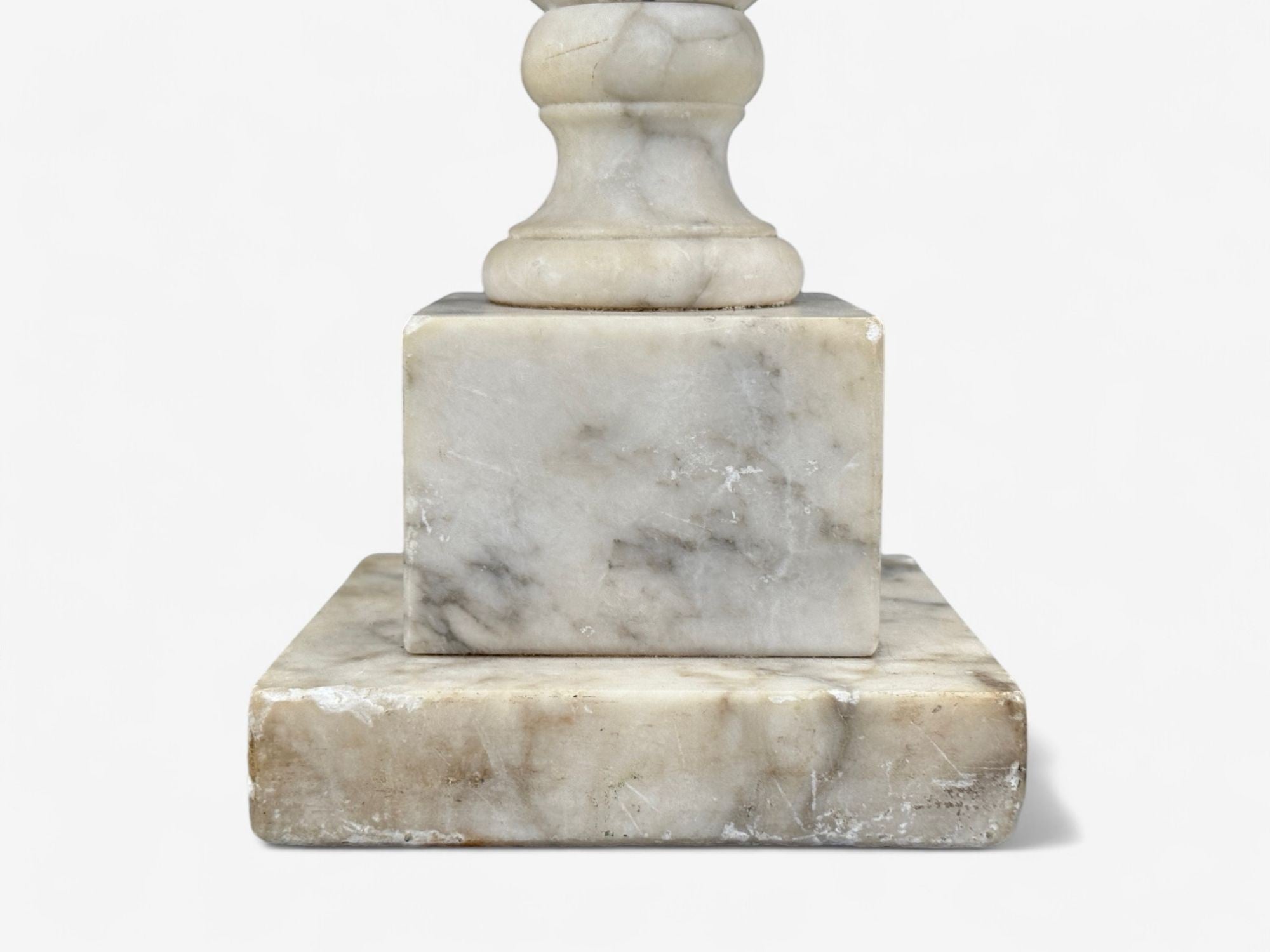 Italian Neoclassical, Marble, Alabaster, Brass, Table Lamps, Italy, 1940s