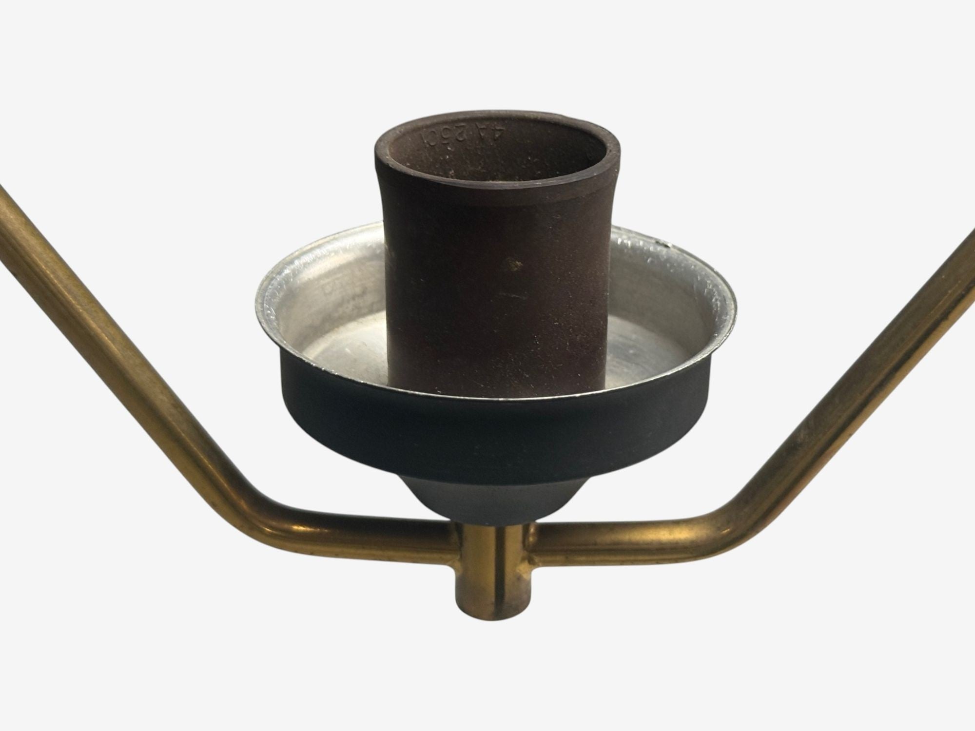 Danish Modern, Brass, Glass, Pendant Light, Denmark, 1960s