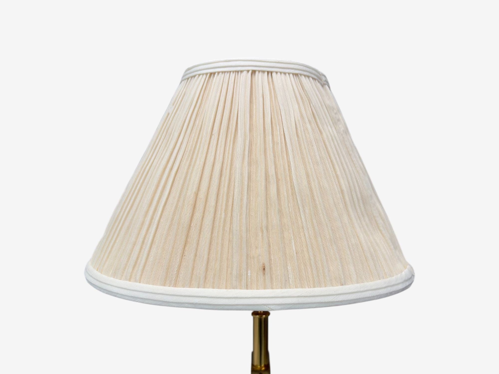 Bergboms, Swedish Modern, Brass, Fabric, Adjustable Table Lamp, Sweden, 1980s