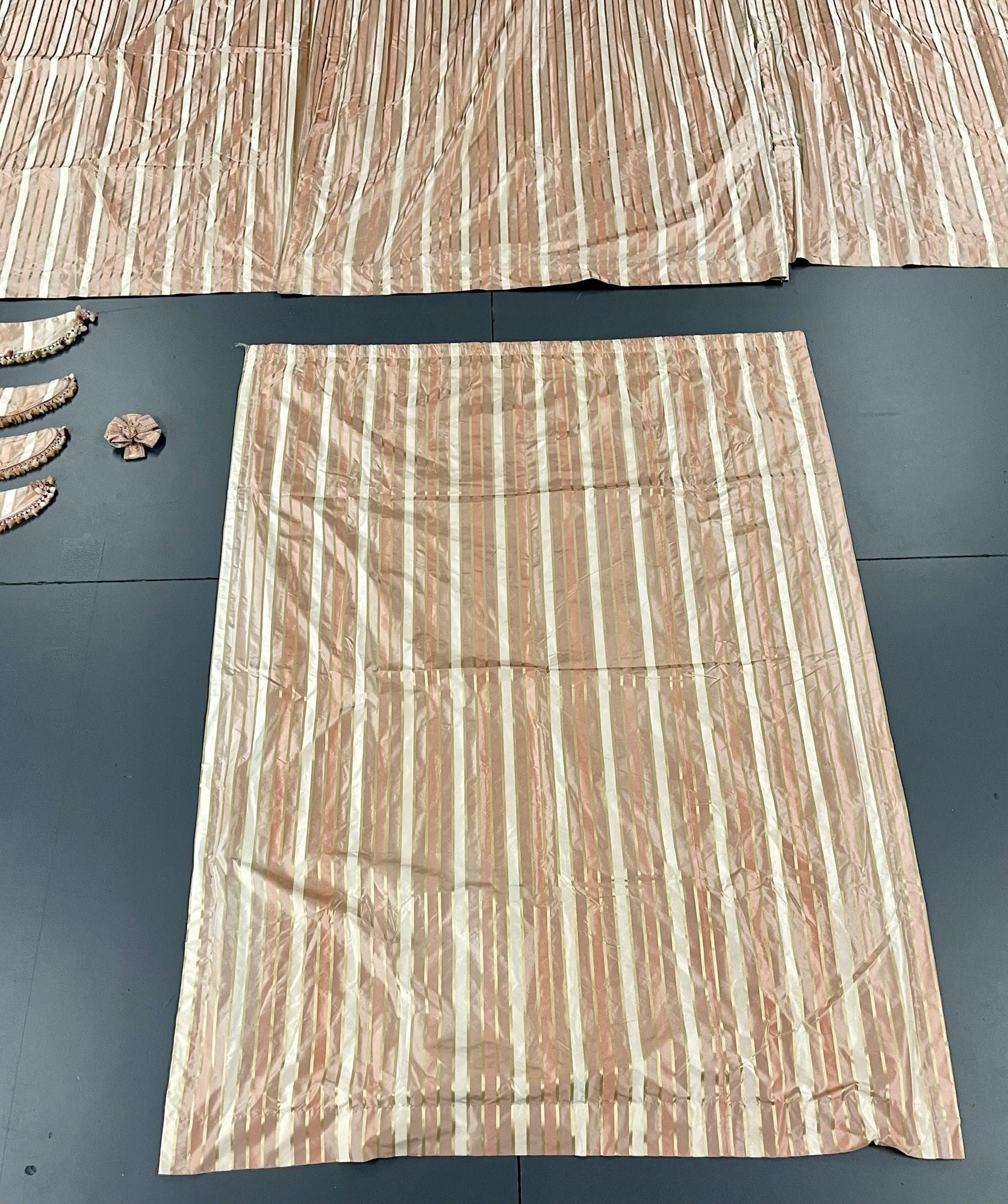 Pink Pastel Stripe Curtains, Window Treatments, Valances, Scalamandre