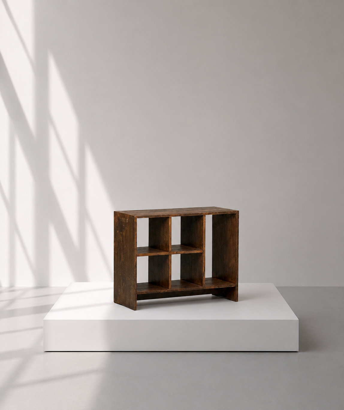 Pierre Jeanneret, 5-Hole File Rack or Bookcase, Teak, Chandigarh, 1960s