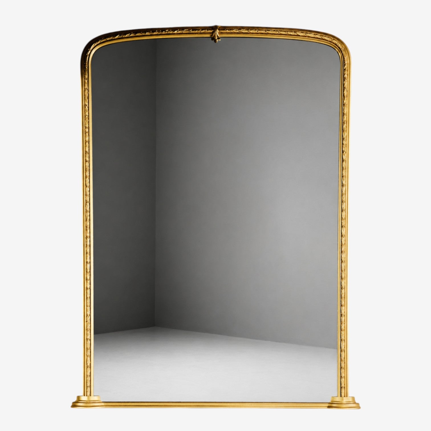 Regency Style, Monumental Archtop Mirror, Giltwood, Mirror, France, 19th c.
