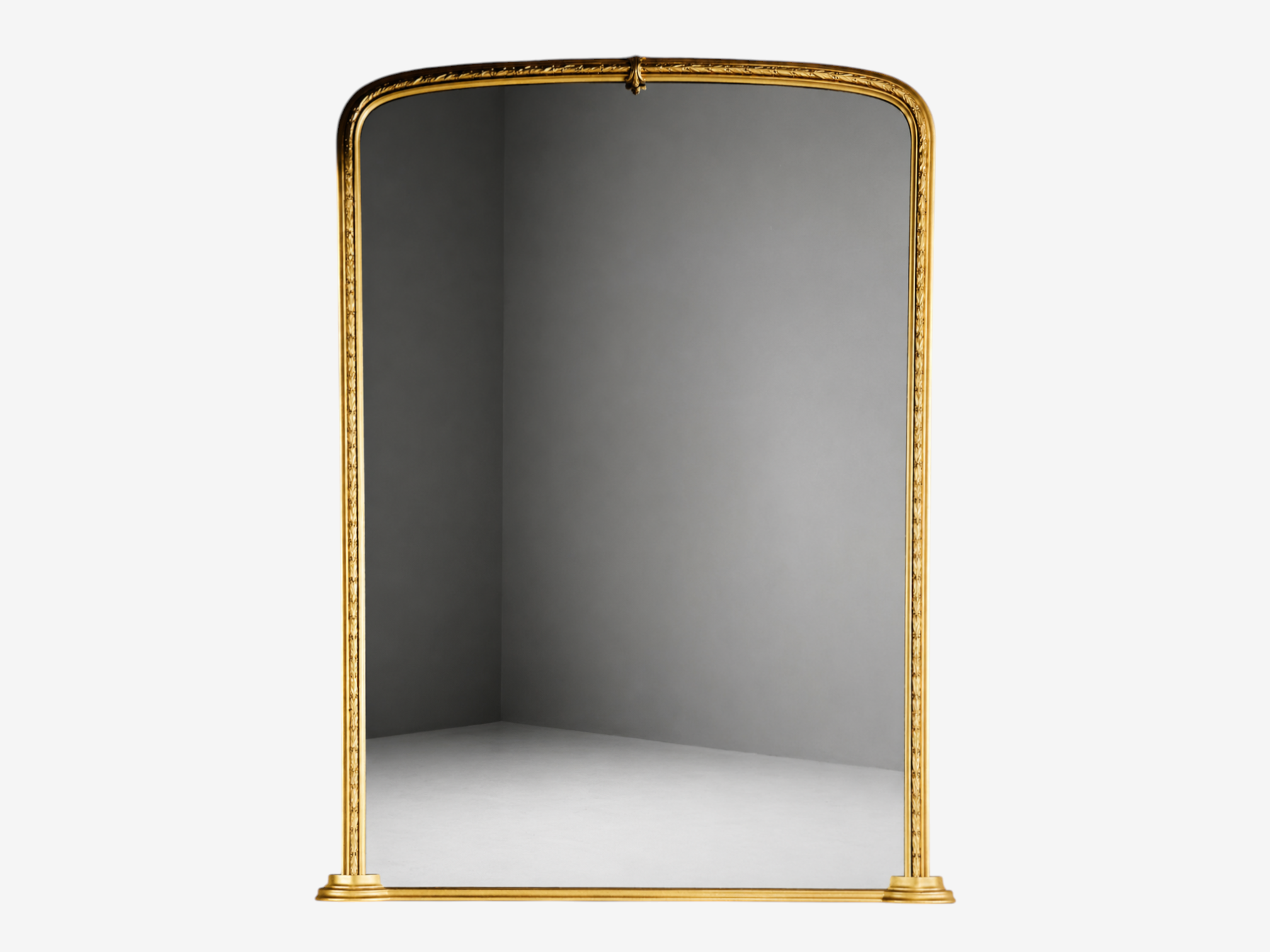 Regency Style, Monumental Archtop Mirror, Giltwood, Mirror, France, 19th c.