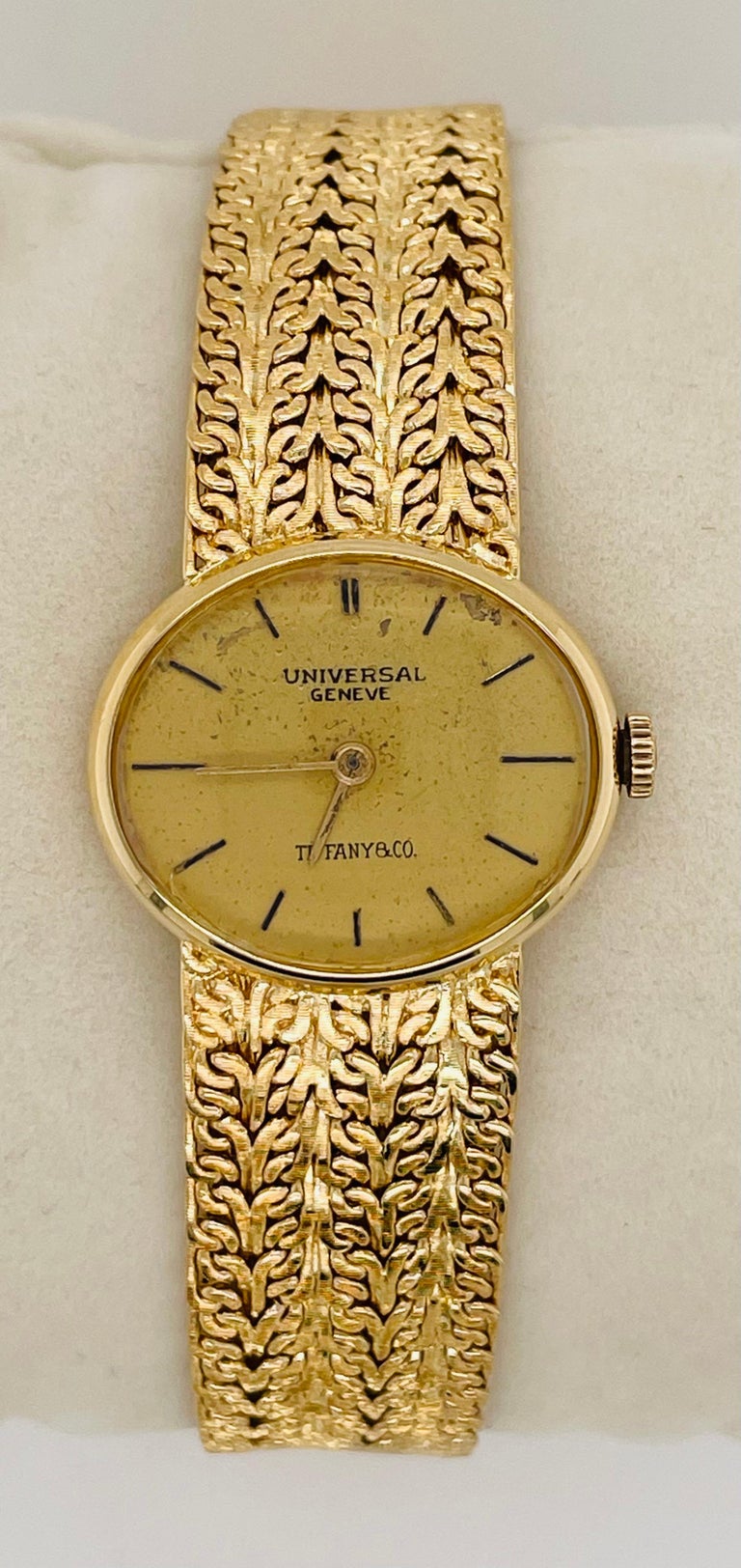 Tiffany & Co. Universal Genève Ladies 18 Karat Yellow Gold Watch and Band