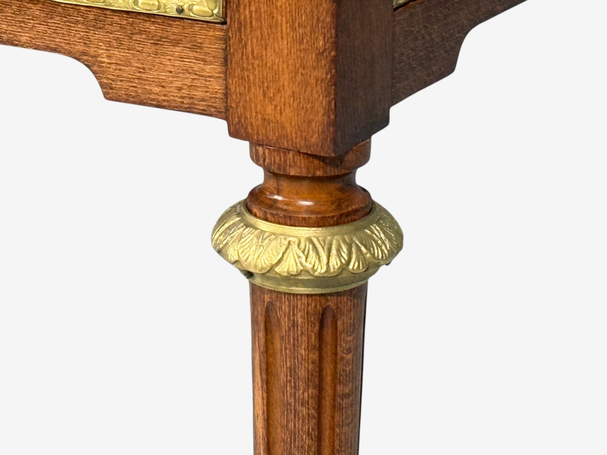 Louis XVI Style, Writing Desk, Bookmatched Walnut, Bronze, France, 1920s